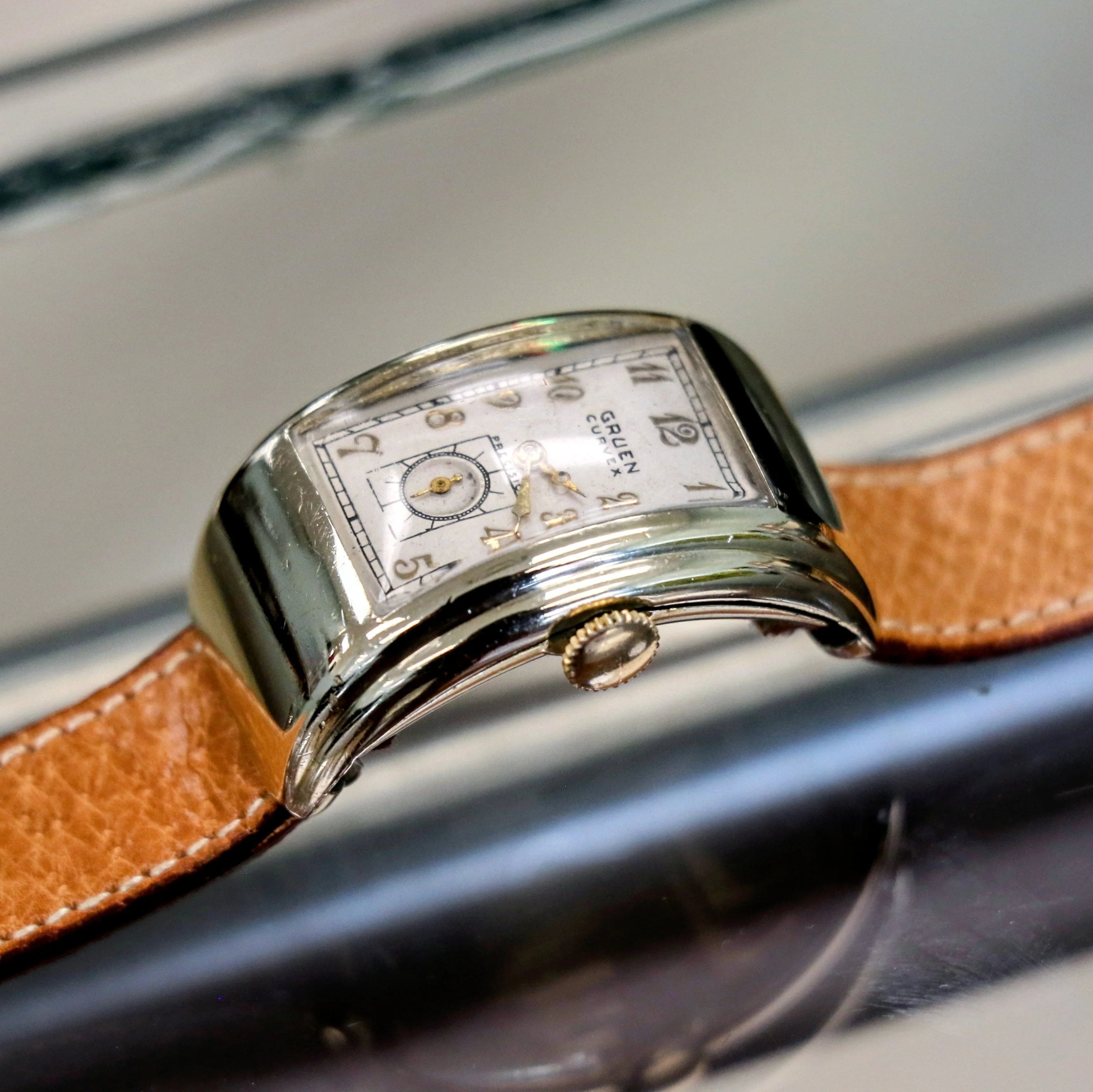 1938 GRUEN EXTREME Curvex Precision Commodore Driver's Ristside Vintage Watch - Image 15