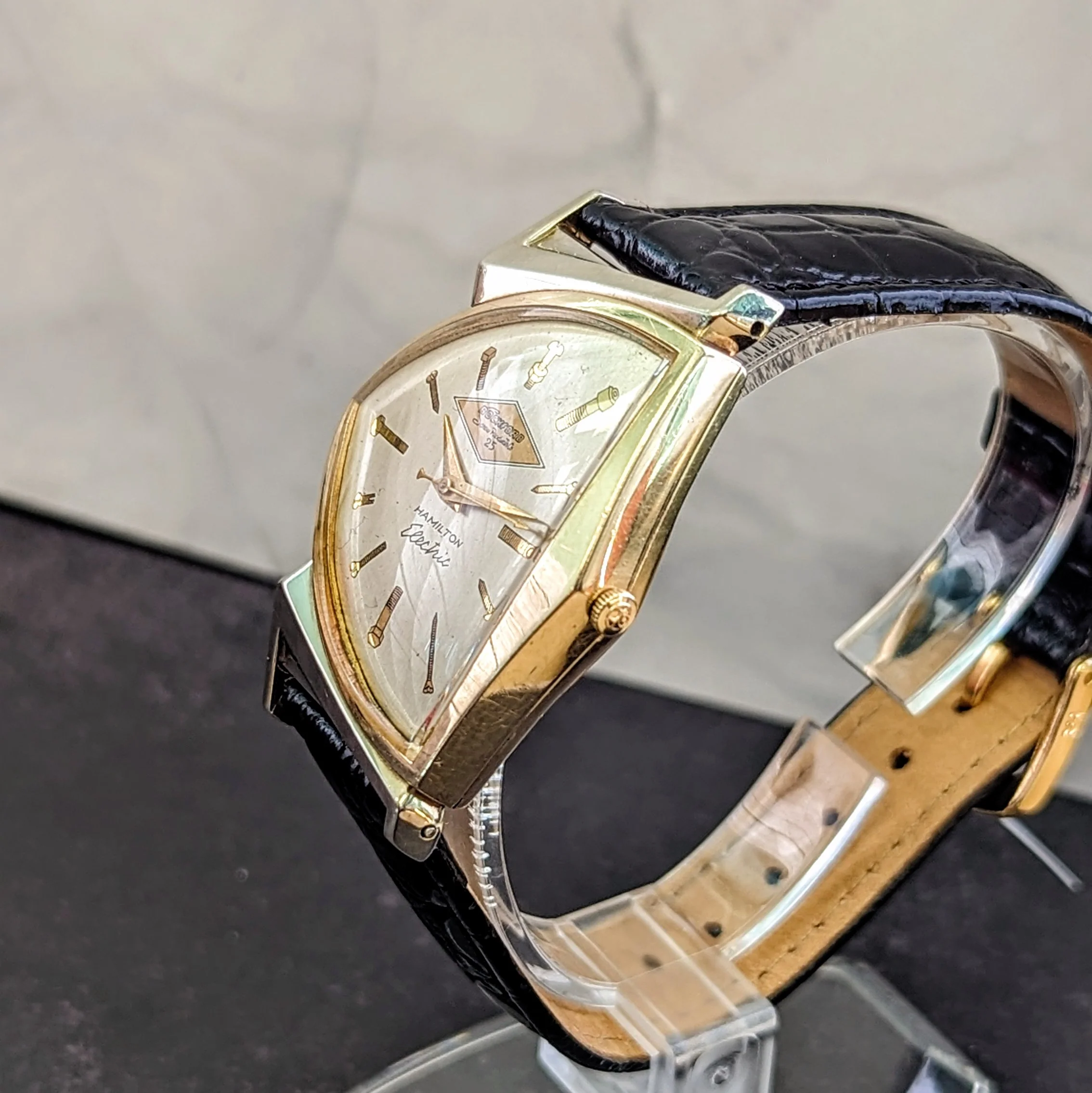 Vintage Hamilton Electric Pacer "Rockford Screw Products 25" Dial & 10K Gold Filled - In Original Box - Image 6
