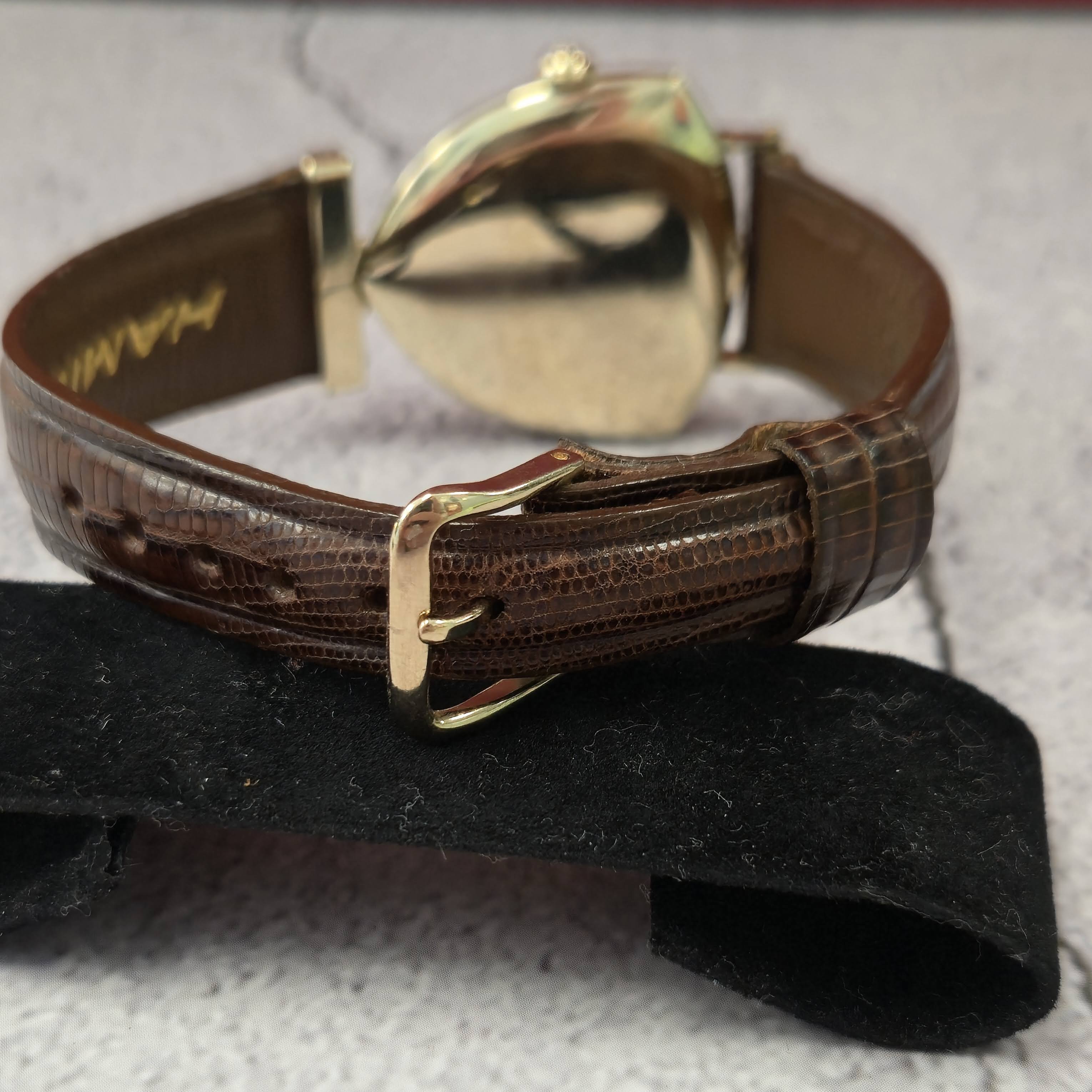 Vintage Hamilton Thor Asymmetric Watch Grade 770 22 Jewels 10K GF USA Wristwatch - Image 8