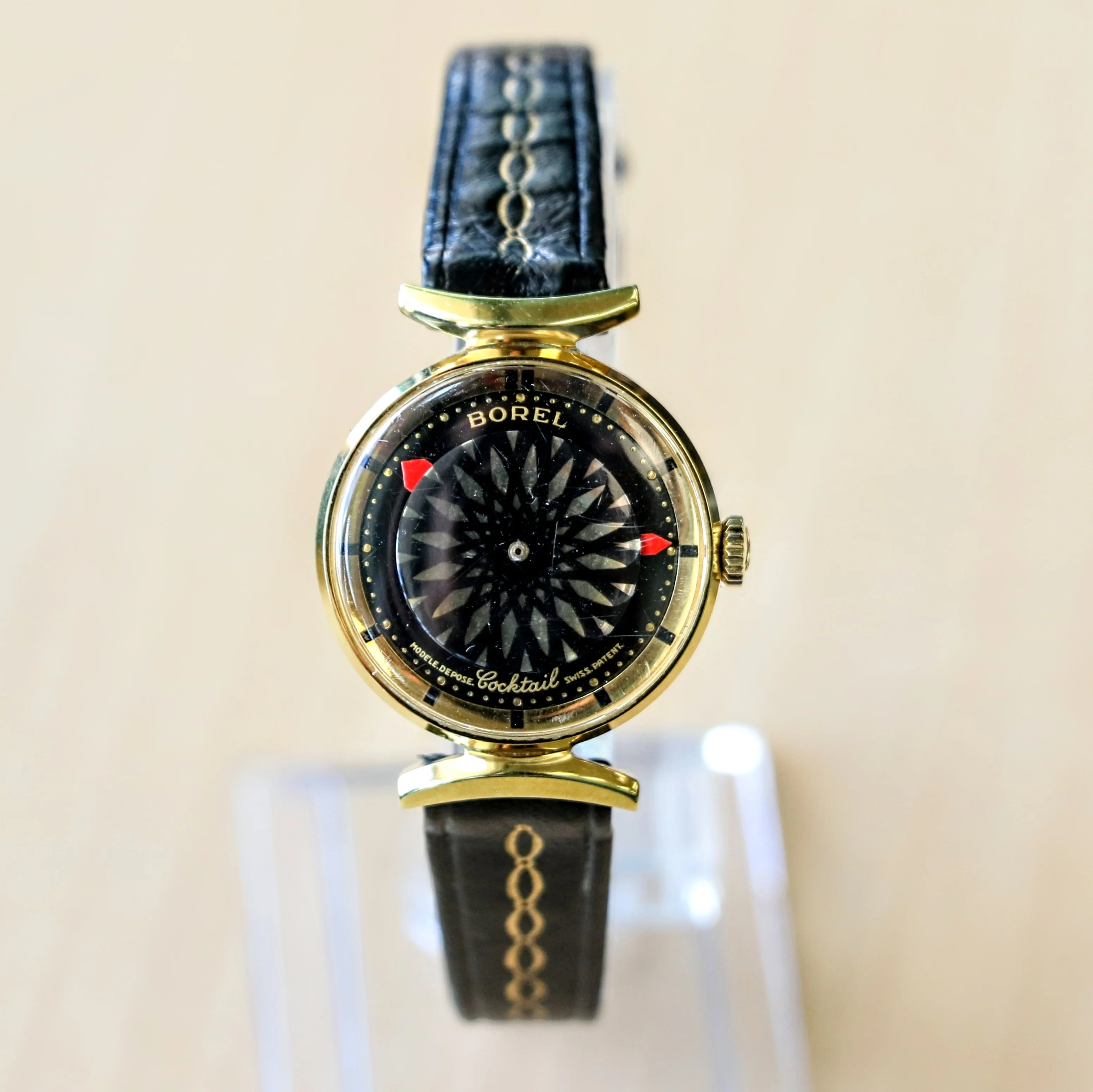 1950s ERNEST BOREL Ladies Cocktail Watch Kaleidoscope Dial 25mm Swiss Wristwatch - ALL ORIGINAL! - Image 6
