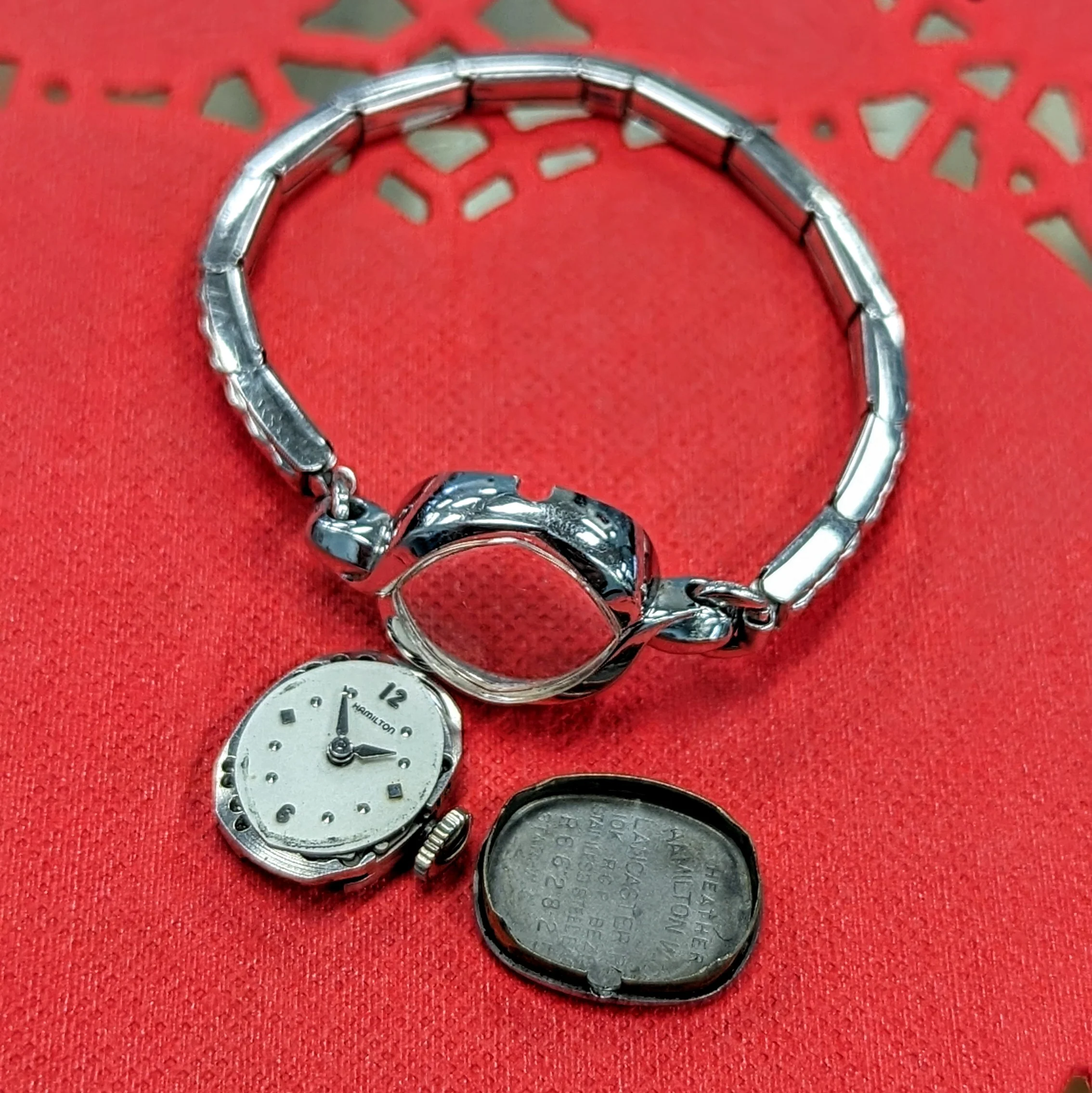 HAMILTON HEATHER Ladies Cocktail Watch 22 Jewels Grade 757 Vintage USA Wristwatch - Image 14