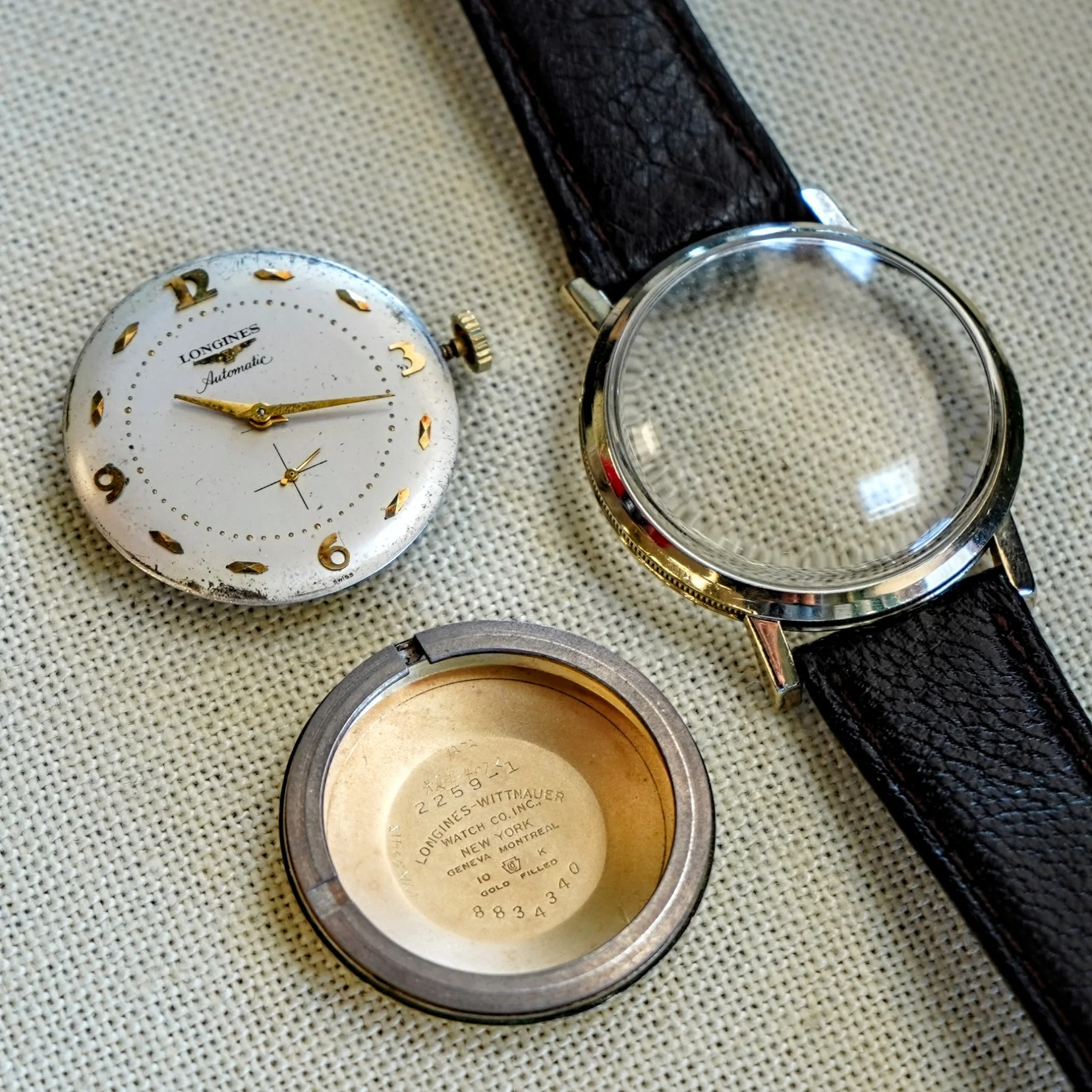 1955 LONGINES Automatic Watch 17 Jewels Ref. 2259-1 Cal. 19A Coin Case Design Wristwatch - Image 12