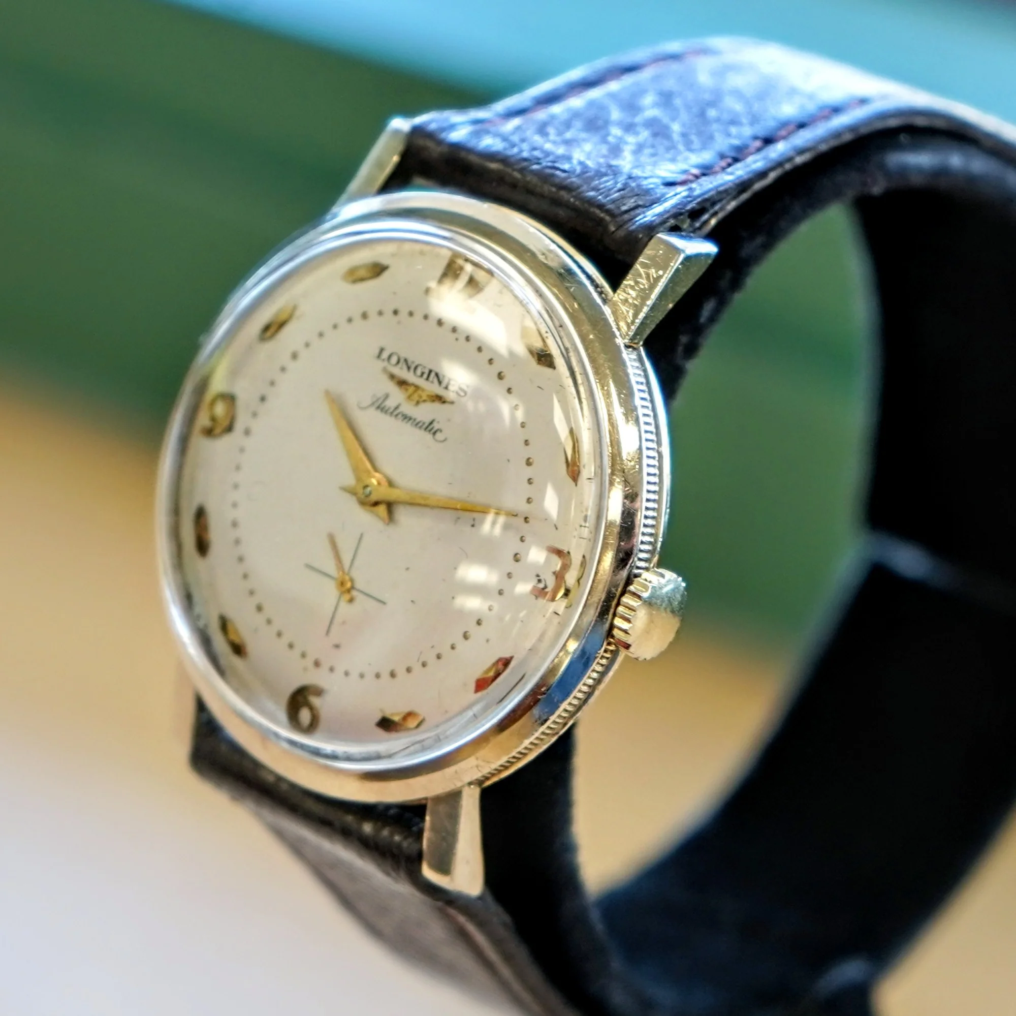 1955 LONGINES Automatic Watch 17 Jewels Ref. 2259-1 Cal. 19A Coin Case Design Wristwatch - Image 3