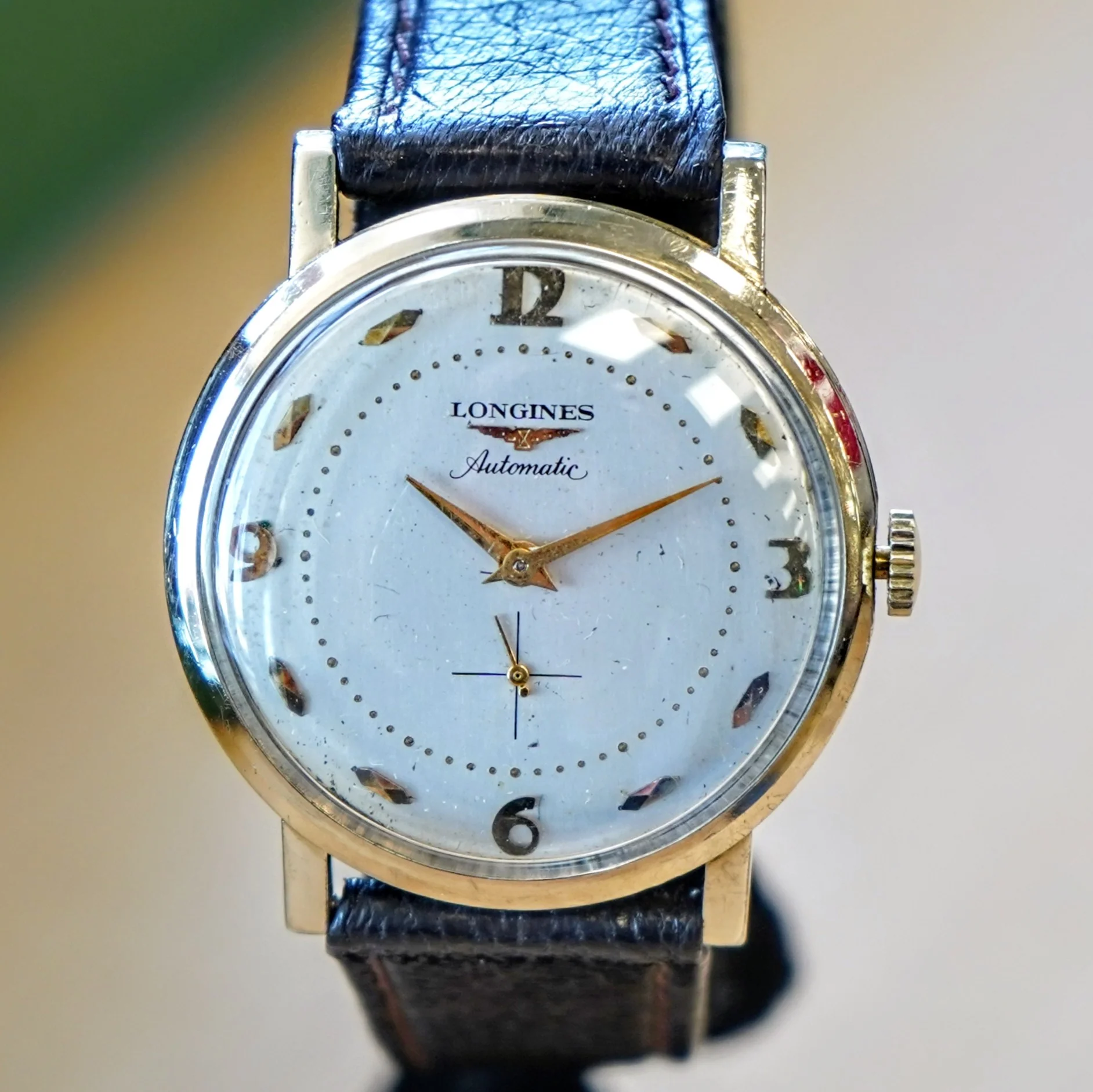 1955 LONGINES Automatic Watch 17 Jewels Ref. 2259-1 Cal. 19A Coin Case Design Wristwatch - Image 6