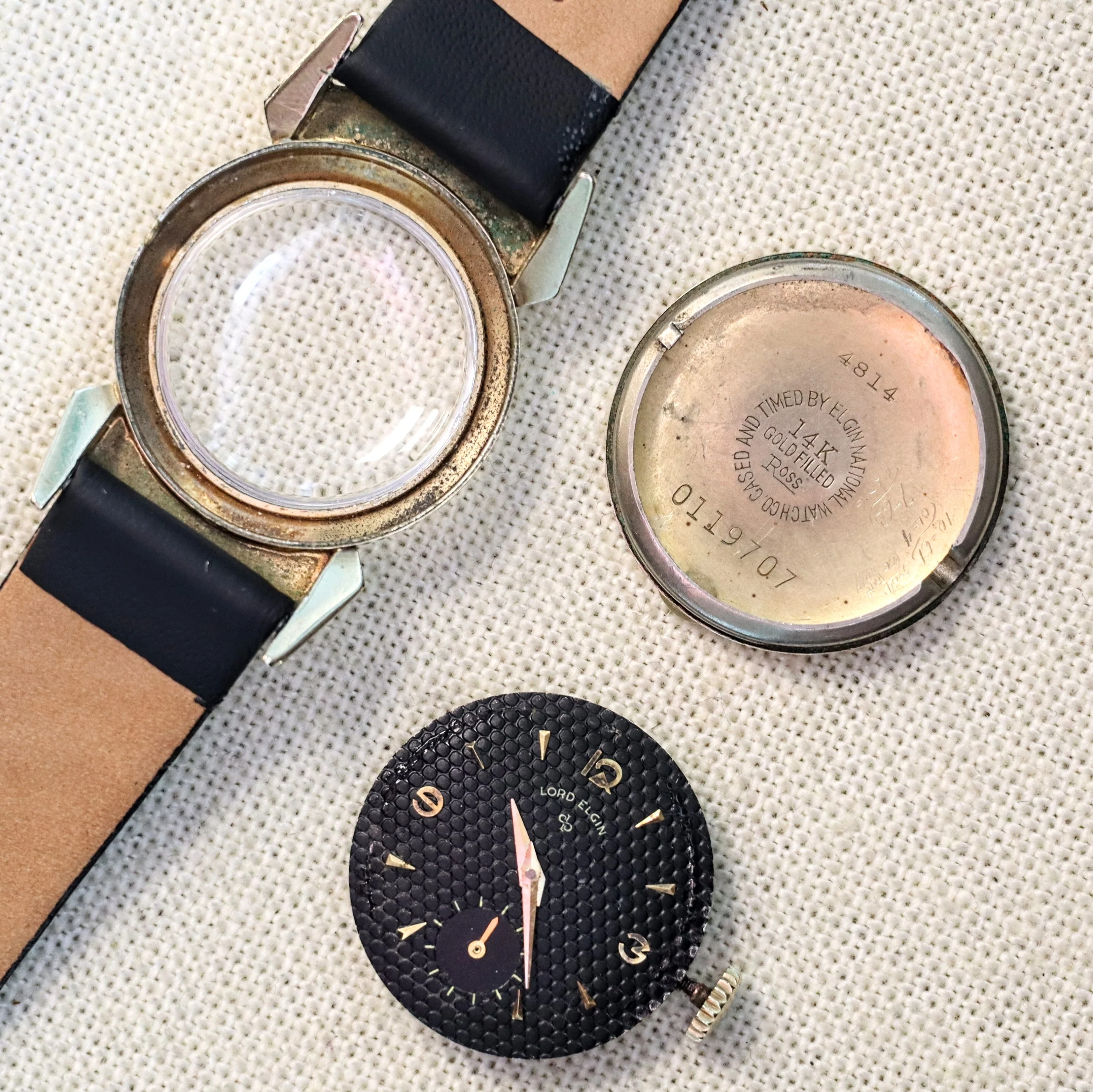 1953 LORD ELGIN Black Knight Watch 21 Jewels Grade 680 14K G.F. Wristwatch U.S.A. - Image 12