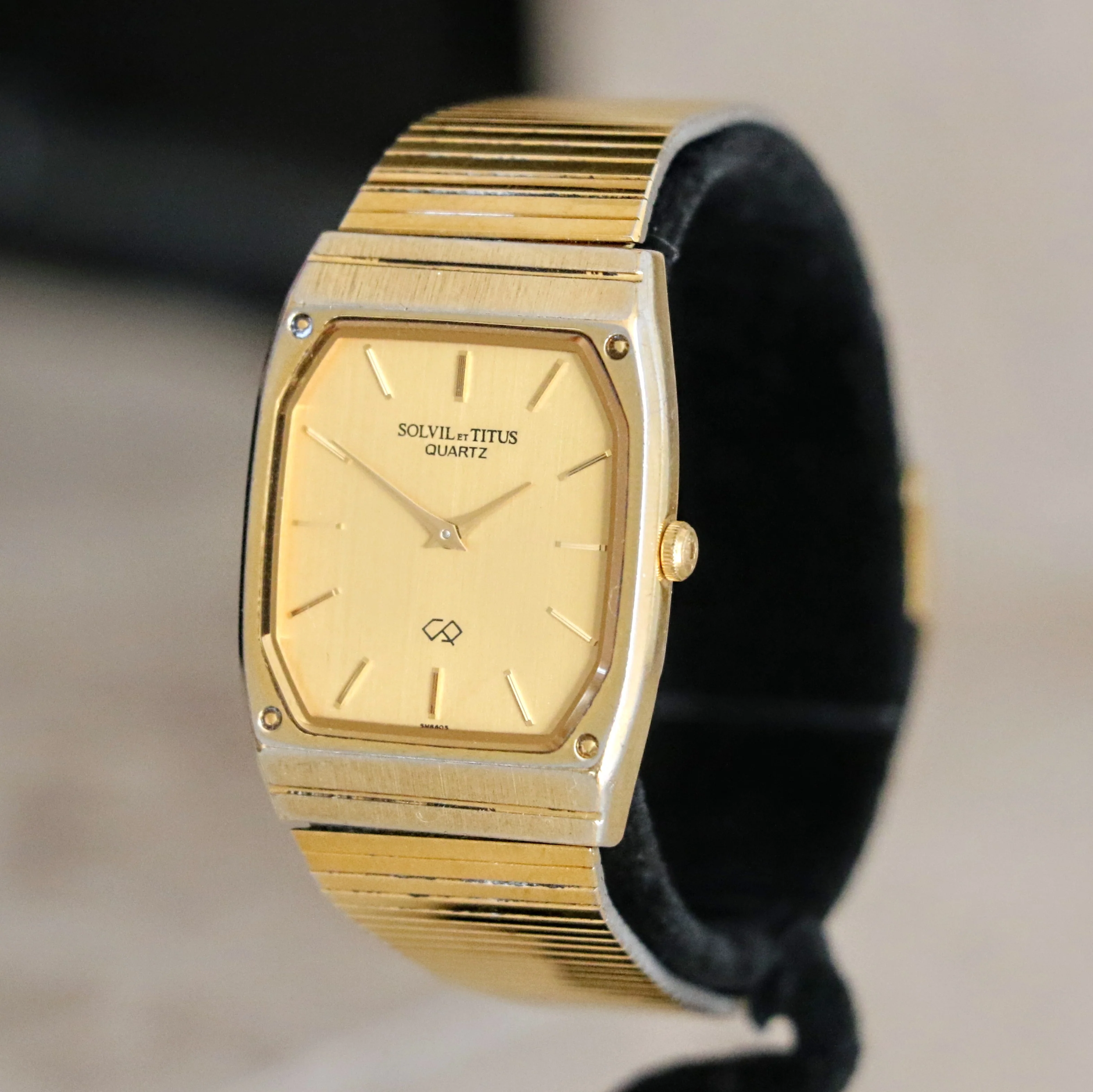 Vintage SOLVIL et TITUS Wristwatch Dress Quartz Watch SS Back - SM8605 413594 - Image 2