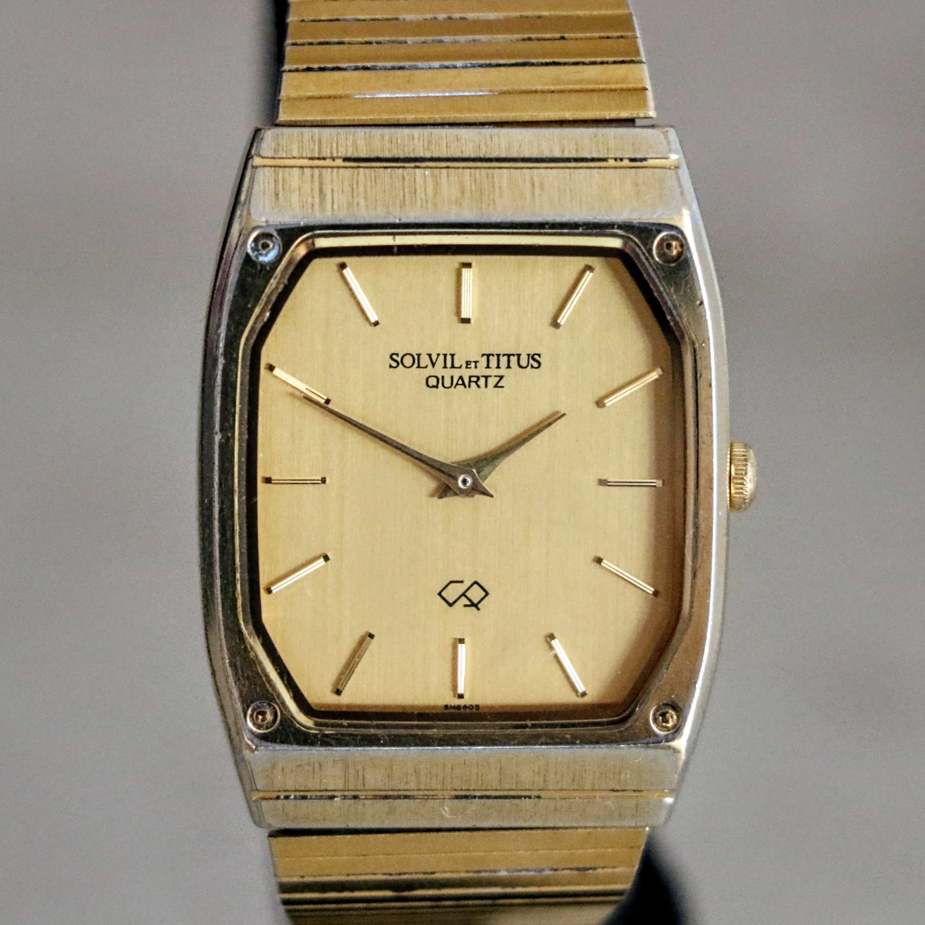 Vintage SOLVIL et TITUS Wristwatch Dress Quartz Watch SS Back - SM8605 413594 - Image 3