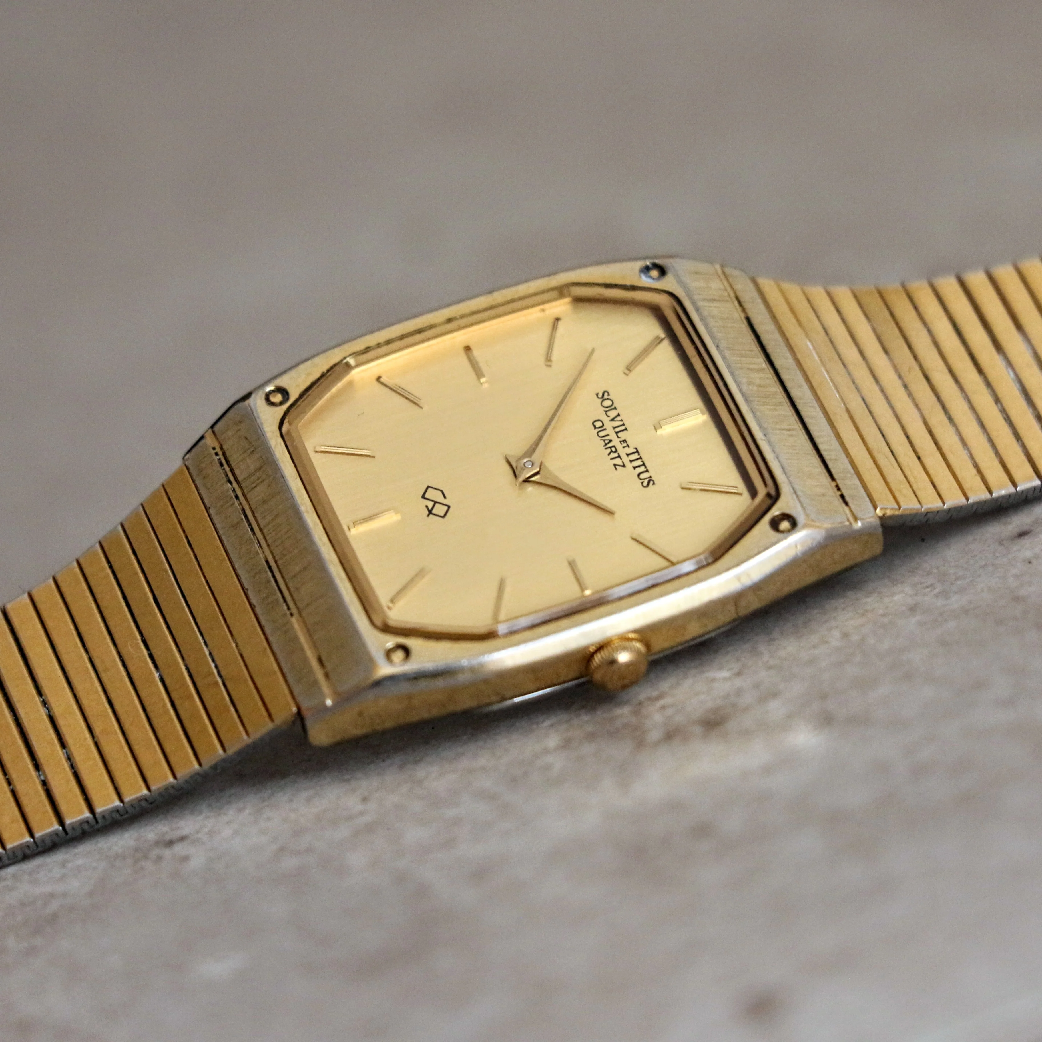 Vintage SOLVIL et TITUS Wristwatch Dress Quartz Watch SS Back - SM8605 413594 - Image 7