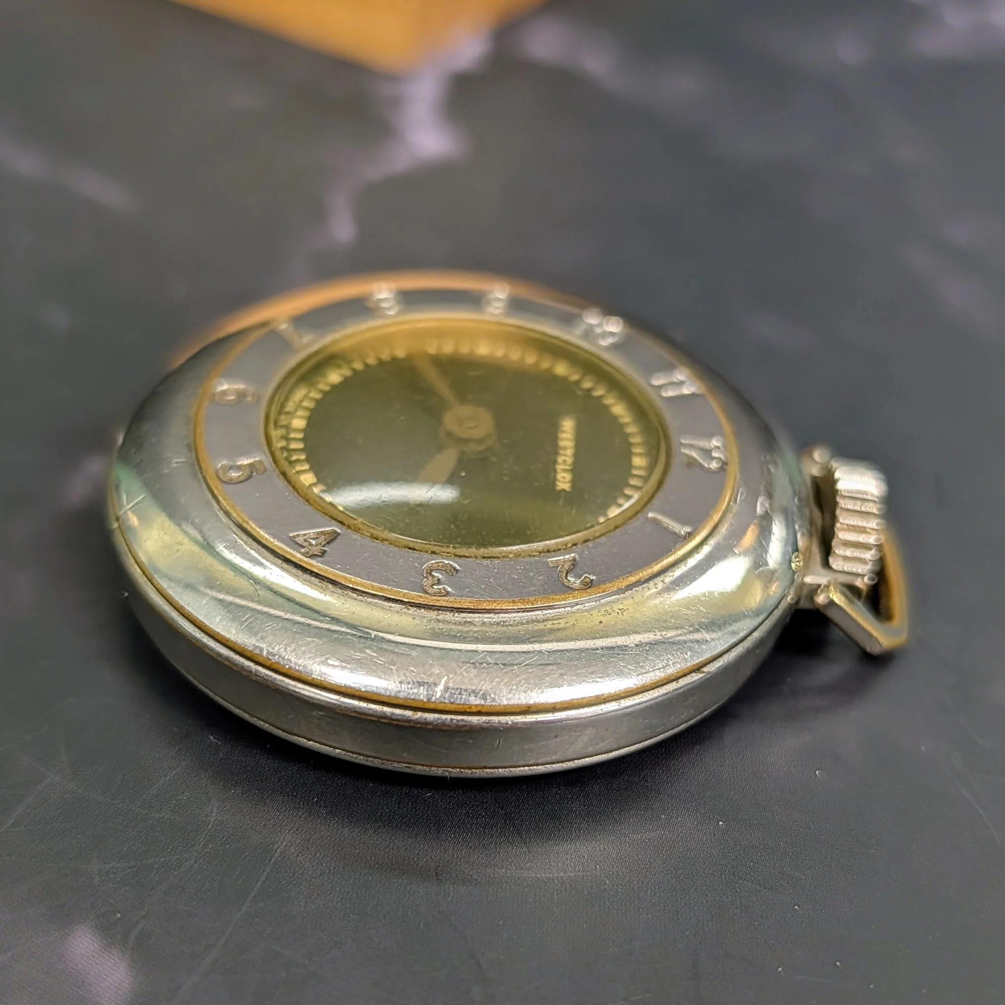 Vintage Westclox Pocket Watch USA Made – Dark Green Dial – Manual Wind - Image 8