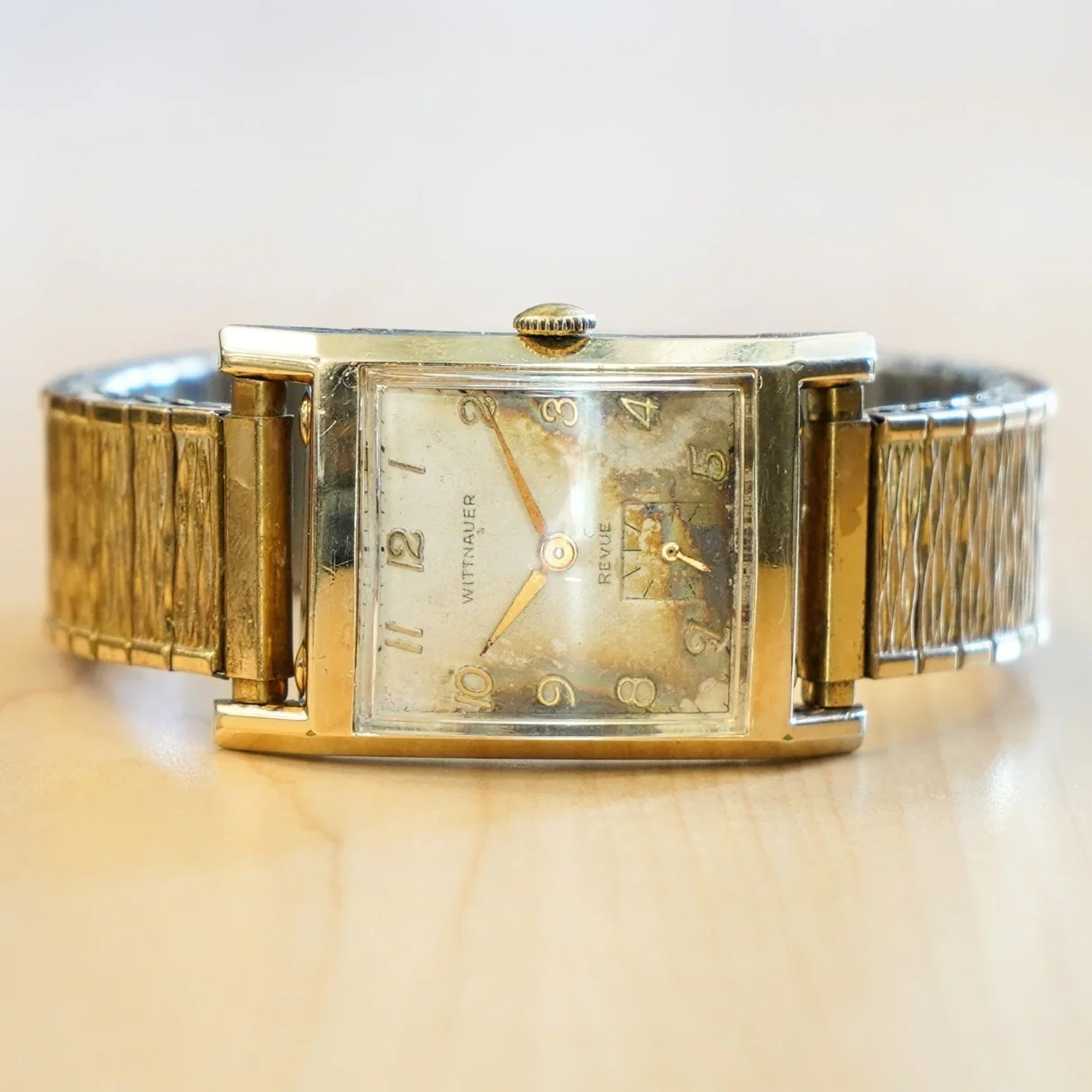 Vintage WITTNAUER Revue Mechanical Watch 17 Jewels Cal. Revue 79 Wristwatch - Image 7