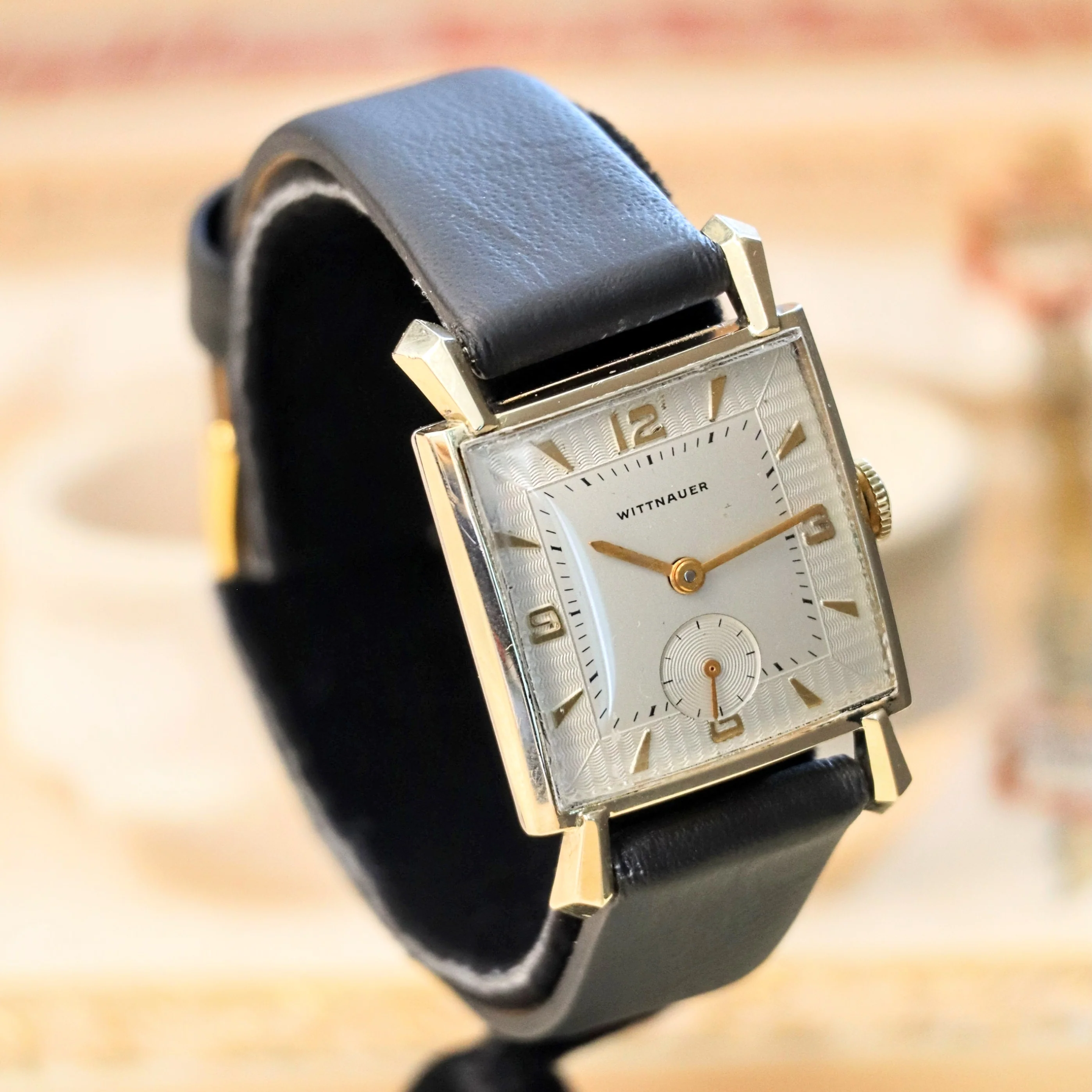 Vintage WITTNAUER Watch 17 Jewels Cal. REVUE 76/3 10K Yellow G.F. - In BOX! Swiss Wristwatch - Image 4