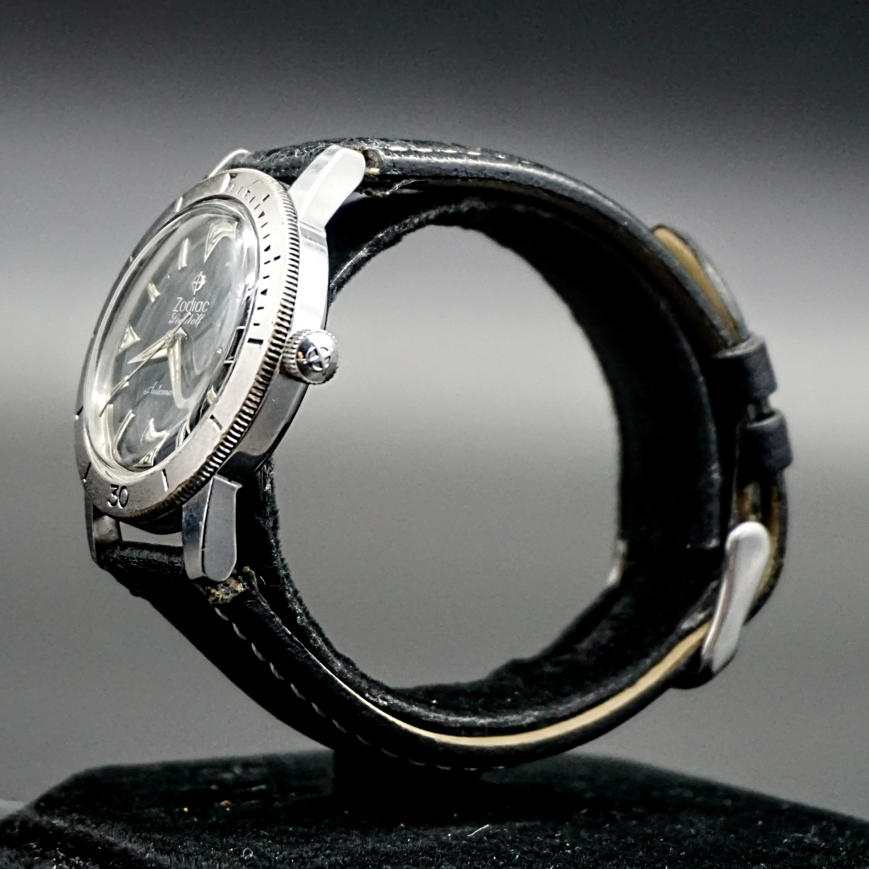 Vintage Zodiac Sea Wolf Automatic Dive Wristwatch Swiss Caliber 70/72 17J Watch - Image 7