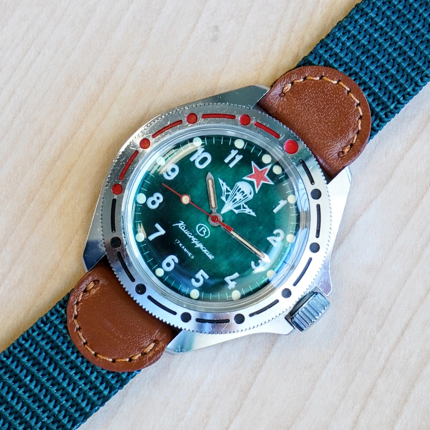 VOSTOK Komandirskie Commander Mechanical Watch 17 Jewels Wristwatch NOS - Image 6