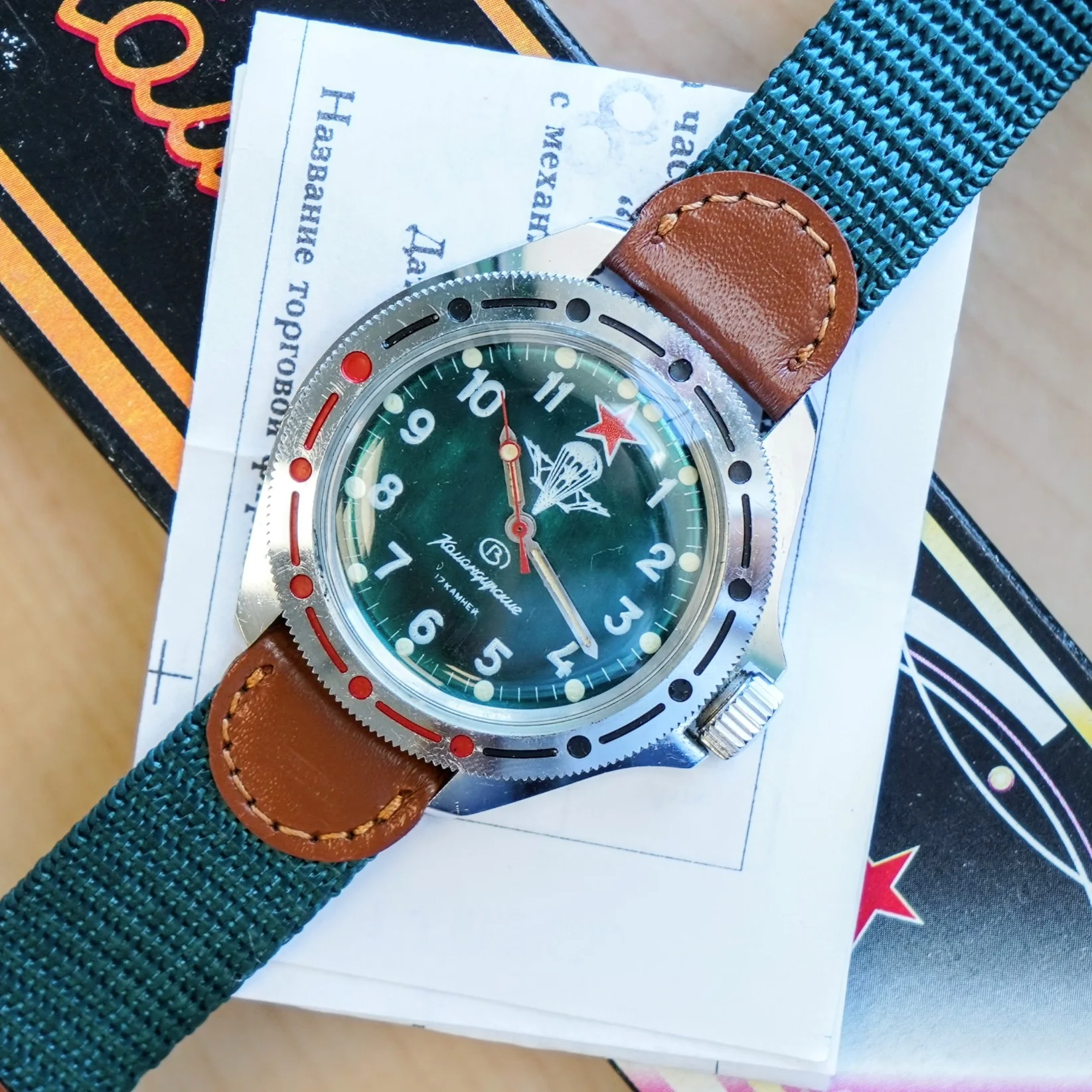 VOSTOK Komandirskie Commander Mechanical Watch 17 Jewels Wristwatch NOS - Image 9