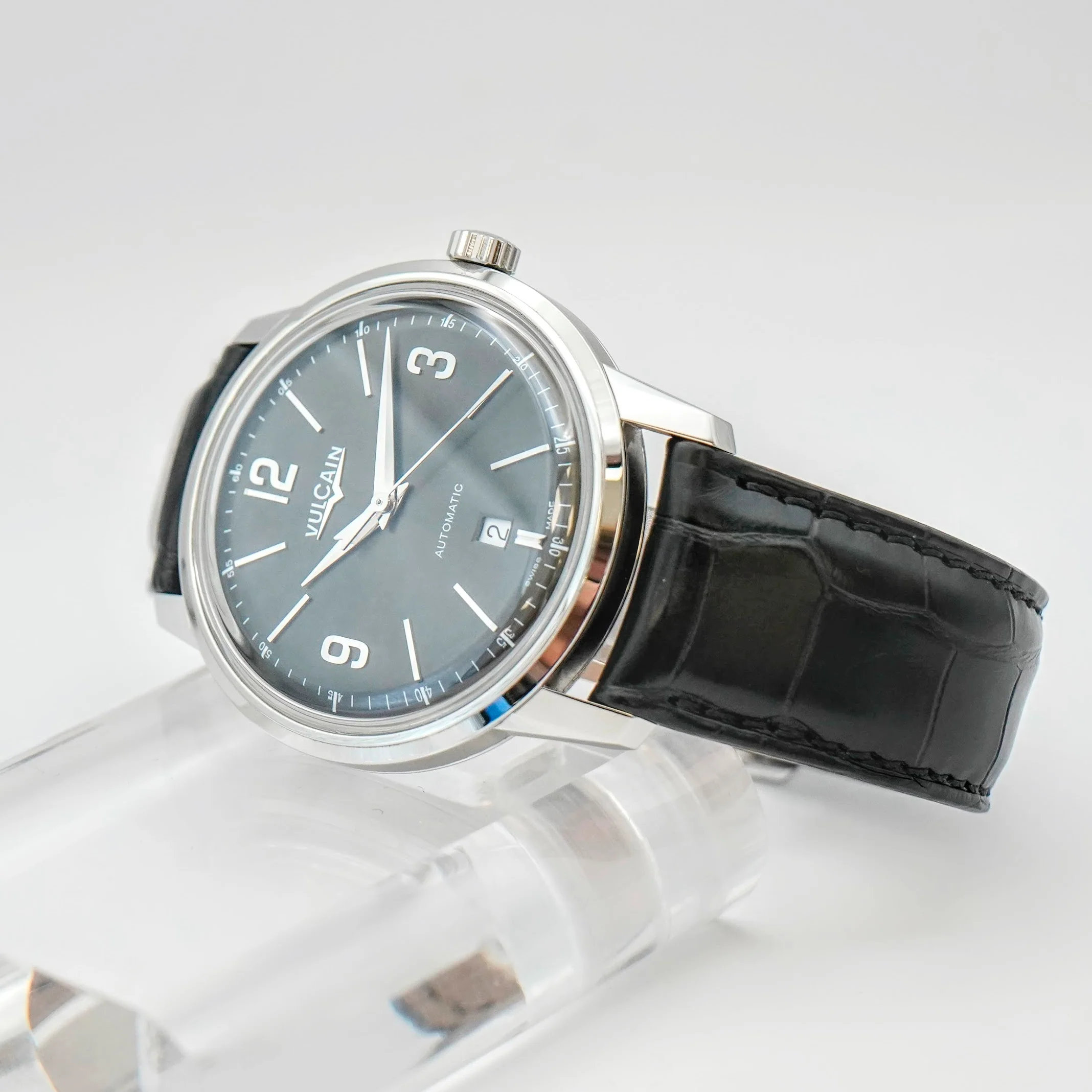 Vulcain 50s Presidents' Classic Watch Auto 560156 Date 42mm S.S. ALL Original - B&P - Image 8