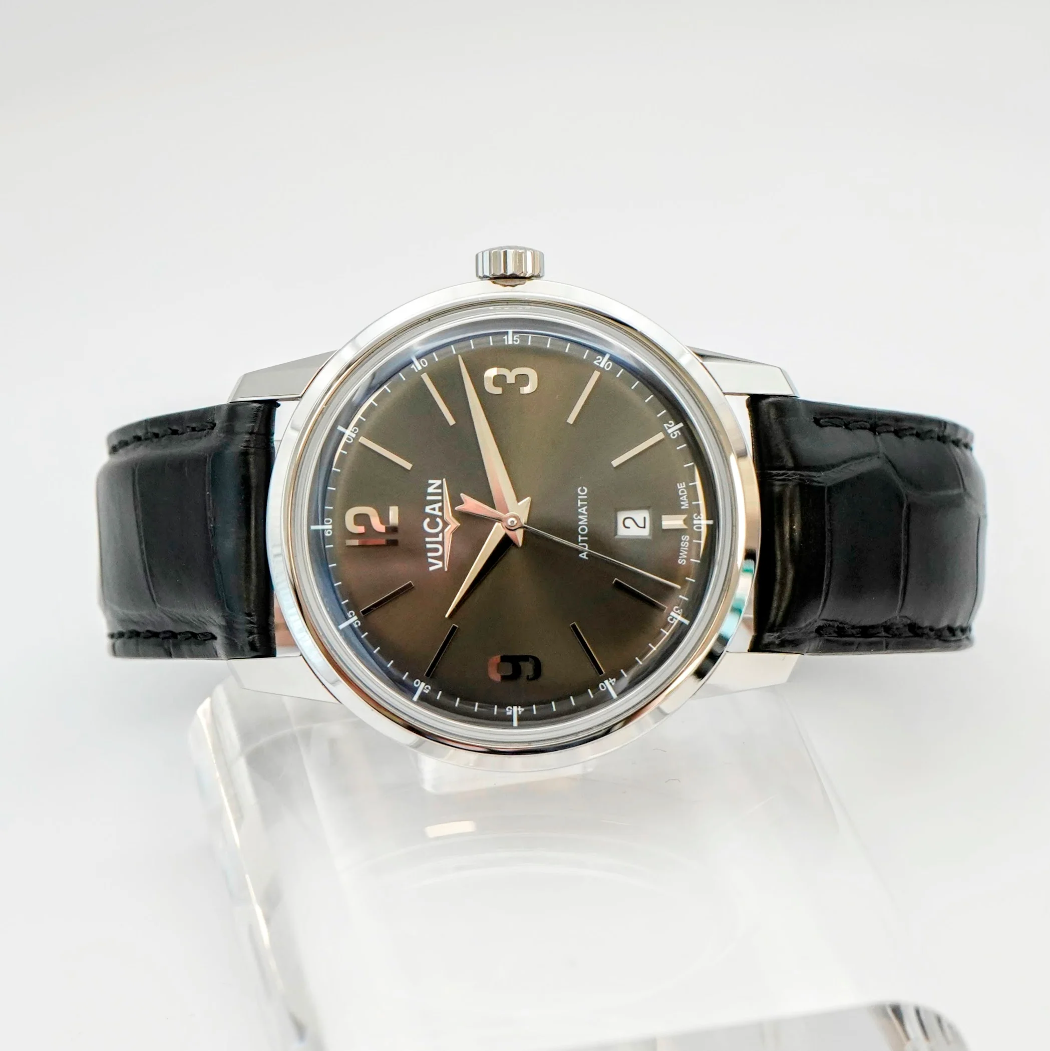 Vulcain 50s Presidents' Classic Watch Auto 560156 Date 42mm S.S. ALL Original - B&P - Image 9