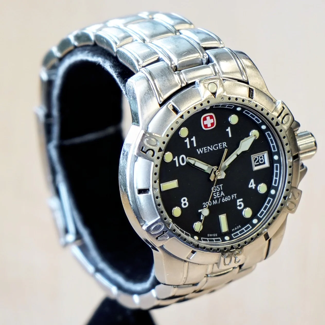 WENGER GST SEA Diver Watch 200M / 660FT Date ALL S.S. Quartz Wristwatch - 259.0419 - Ref. 78529 - Image 2