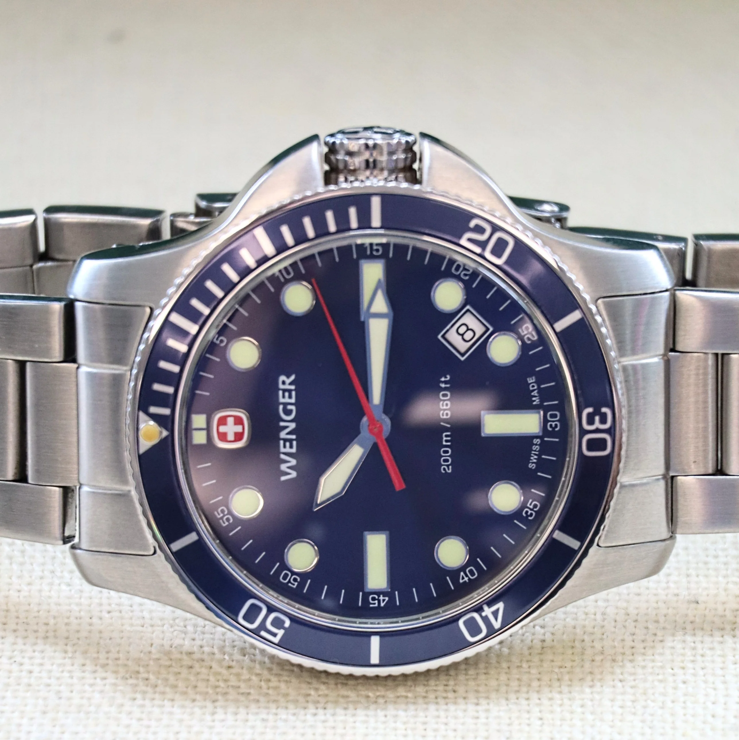 WENGER Swiss Army Diver Watch Date Indicator Swiss Quartz Wristwatch ALL S.S. Ref. 723XT - Image 10