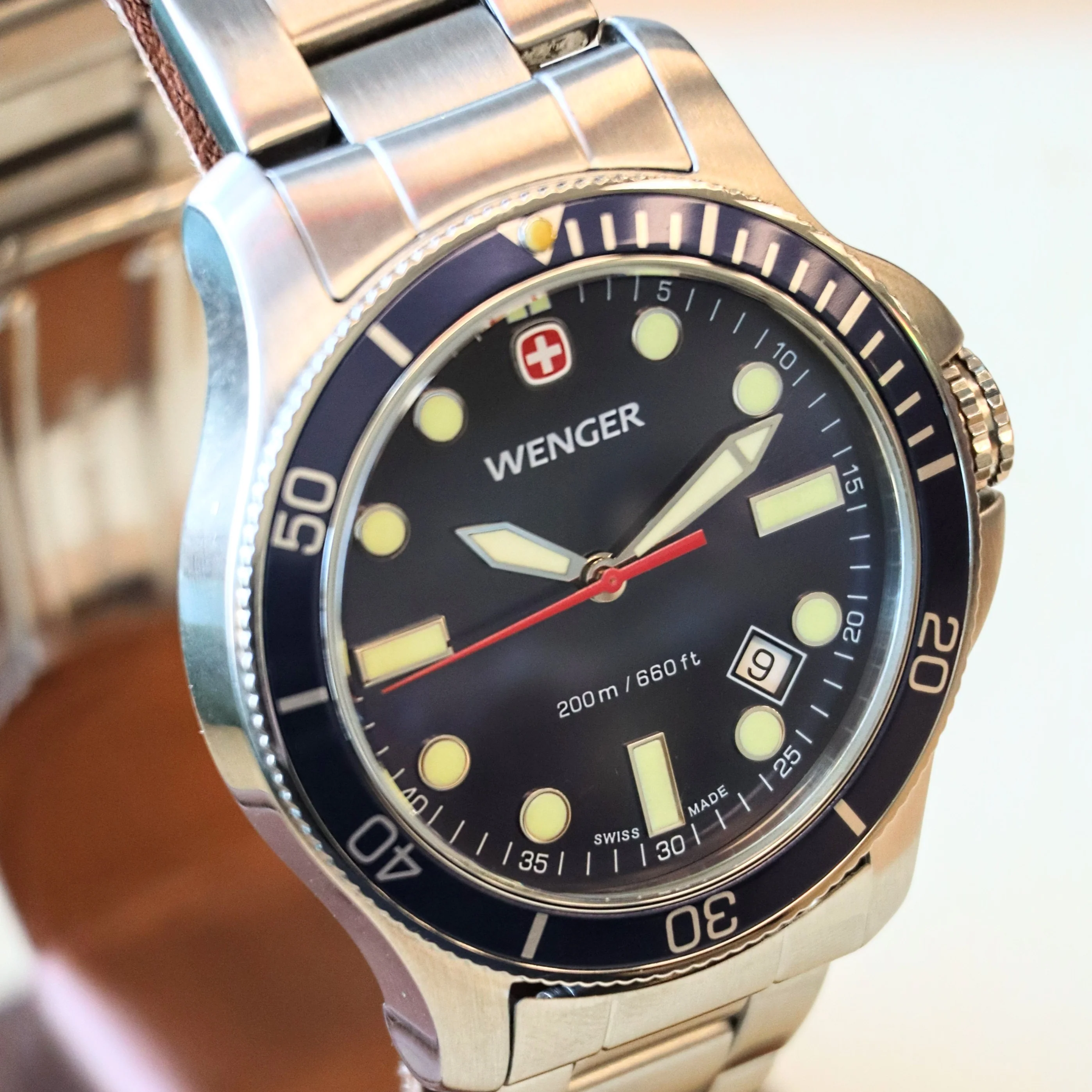 WENGER Swiss Army Diver Watch Date Indicator Swiss Quartz Wristwatch ALL S.S. Ref. 723XT - Image 7