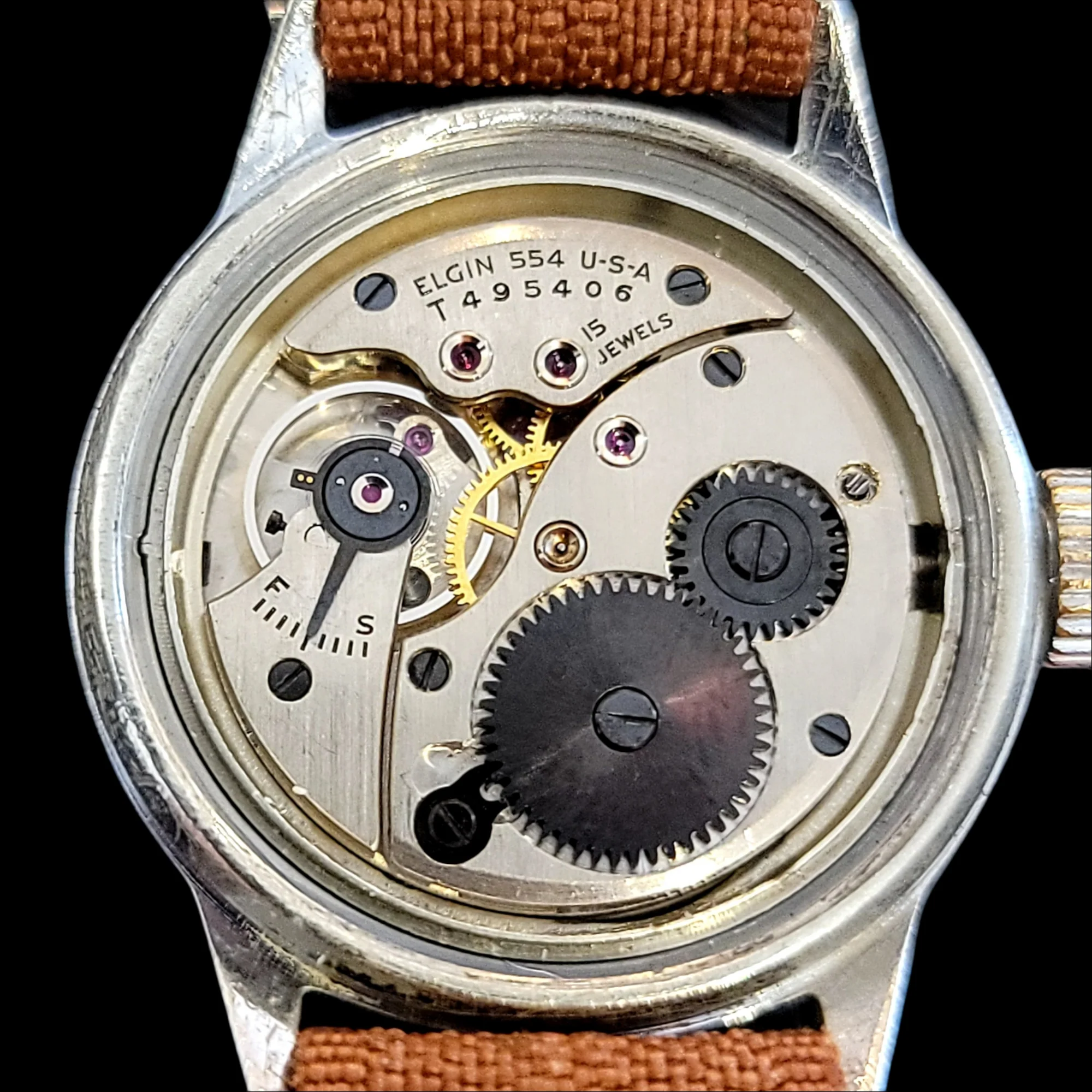 WWII Military ELGIN Wristwatch - General Service Watch ORD. DEPT. U.S.A. 1944 - Image 14