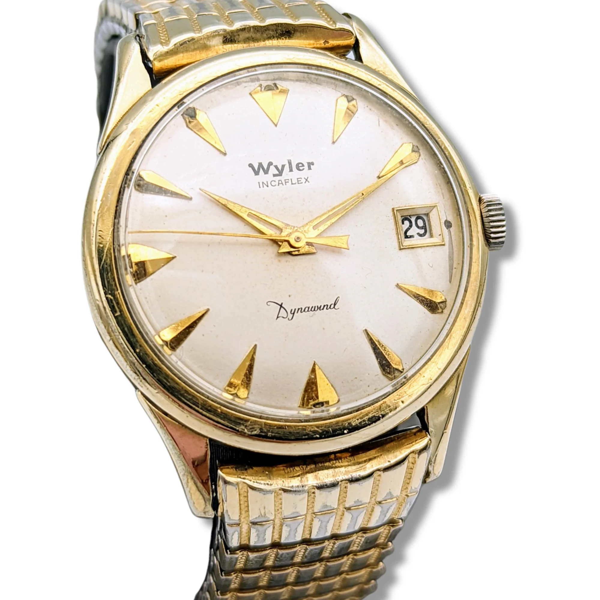 WYLER Incaflex Dynawind Watch 17 Jewels Cal. ETA 2452 Swiss 1950's - Image 13