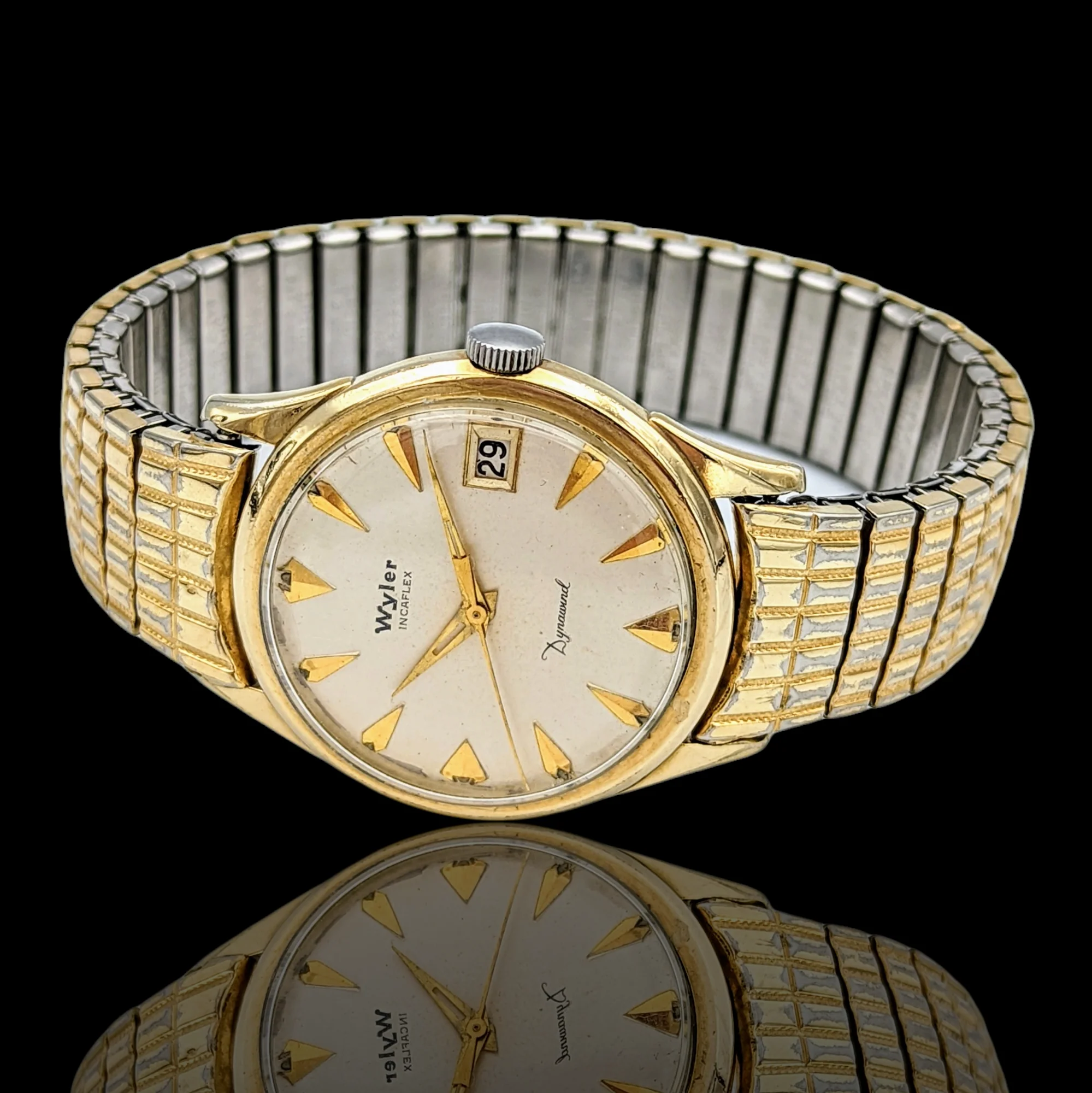 WYLER Incaflex Dynawind Watch 17 Jewels Cal. ETA 2452 Swiss 1950's - Image 6