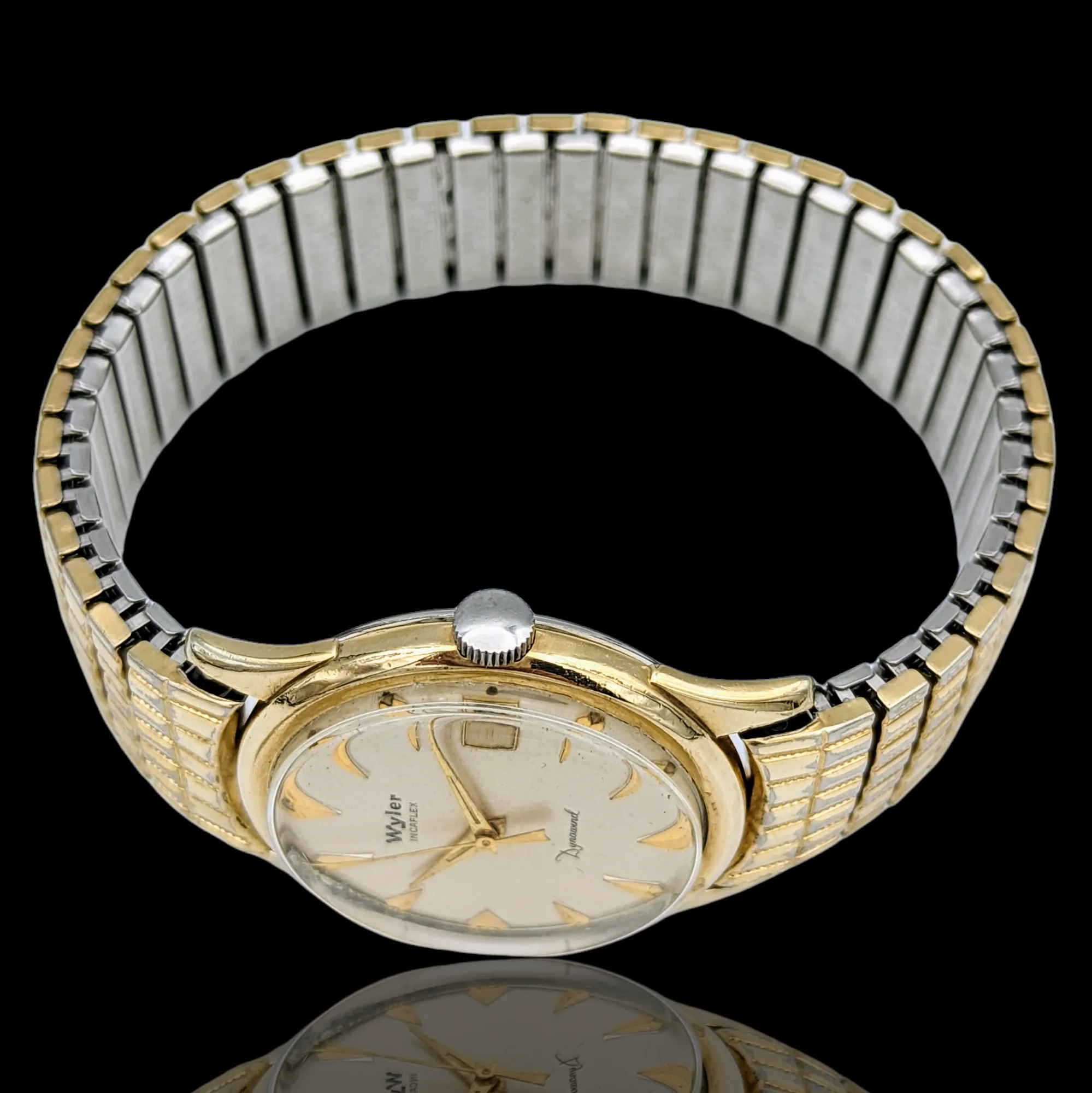 WYLER Incaflex Dynawind Watch 17 Jewels Cal. ETA 2452 Swiss 1950's - Image 7
