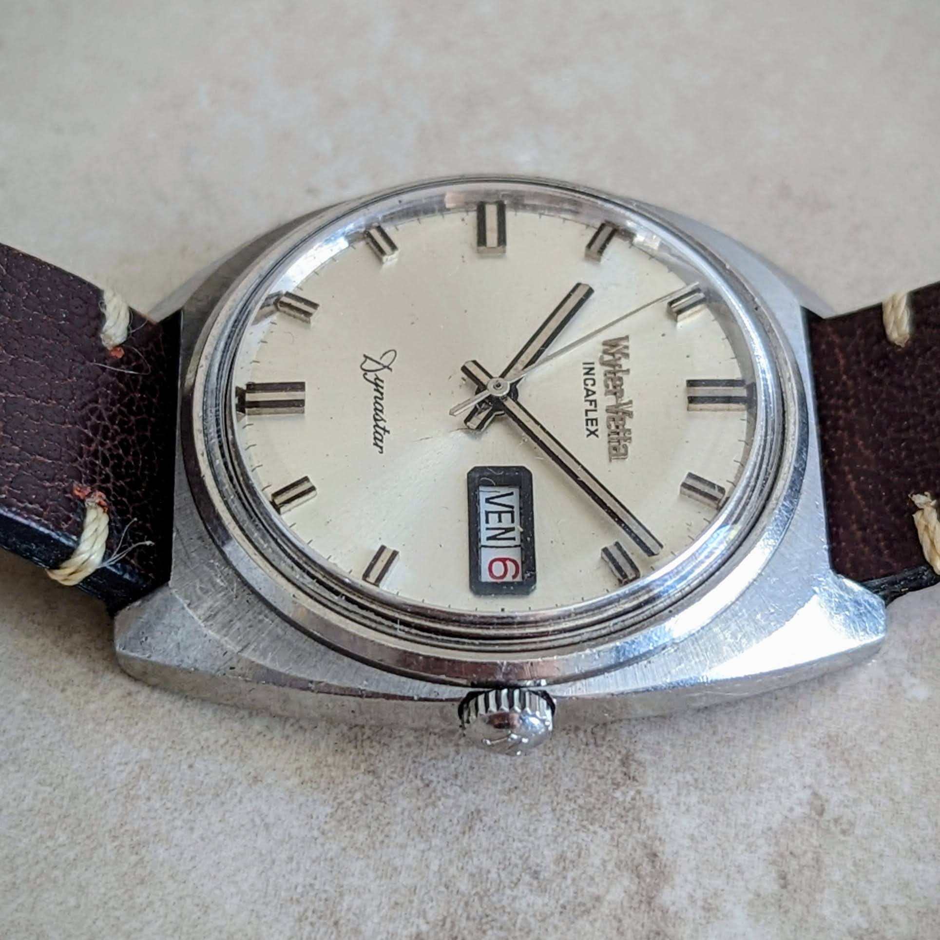 Wyler-Vetta Automatic Watch Incaflex Dynastar 1960's Wristwatch “The Compressor” - Image 10