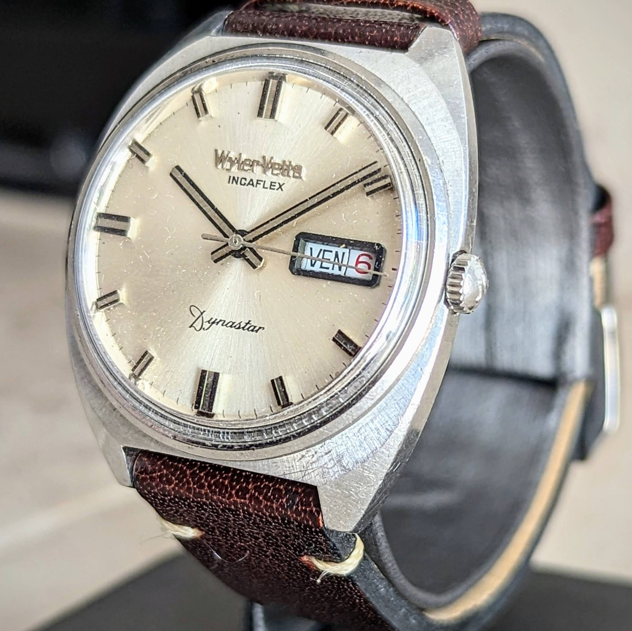 Wyler-Vetta Automatic Watch Incaflex Dynastar 1960's Wristwatch “The Compressor” - Image 3