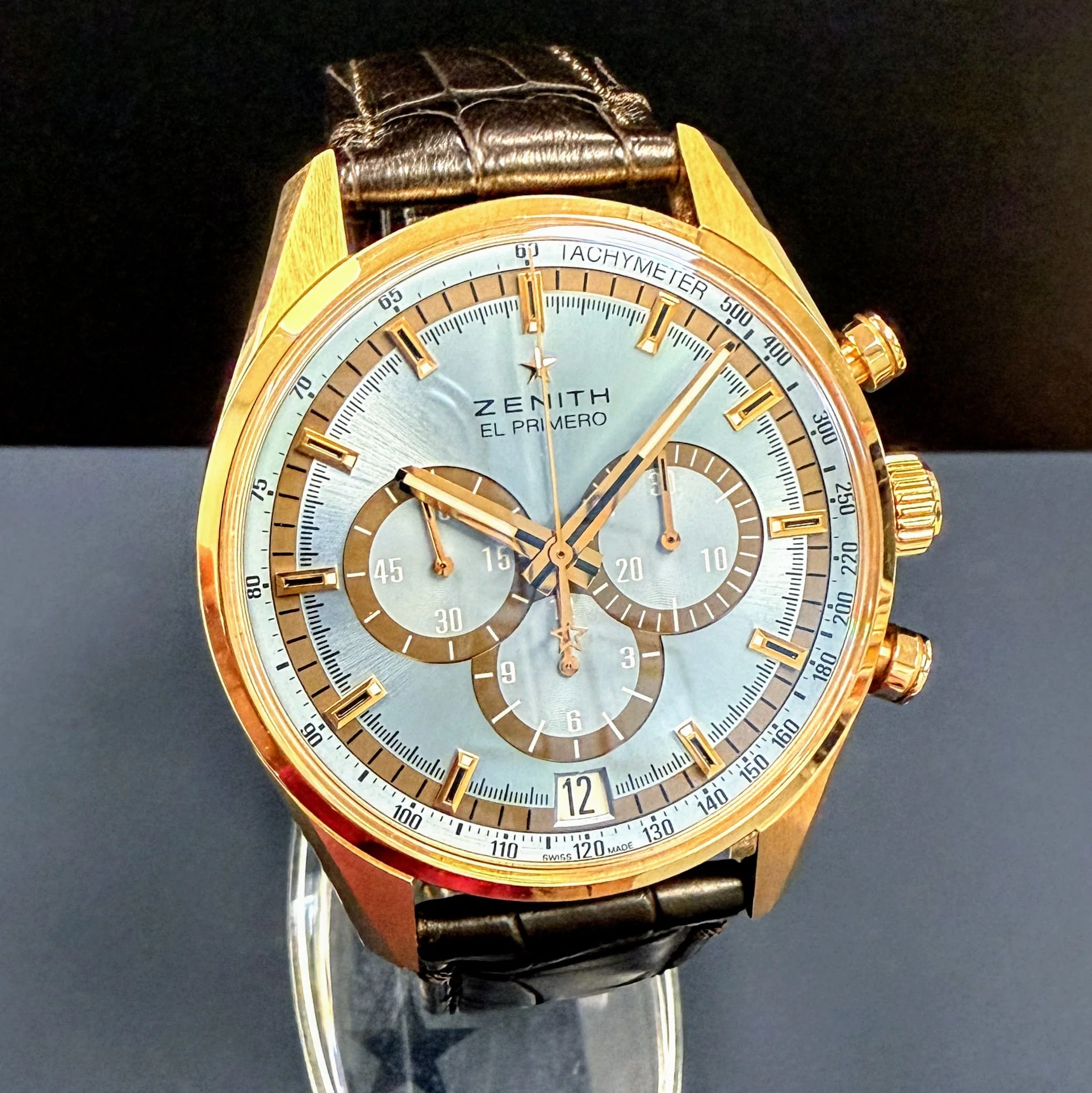 ZENITH El Primero Chronograph 18K Rose Gold Watch 42mm Limited Edition Wristwatch Ref. 18.2045.400 - Image 5
