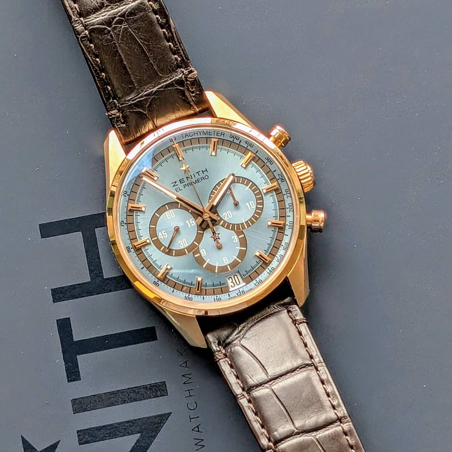 ZENITH El Primero Chronograph 18K Rose Gold Watch 42mm Limited Edition Wristwatch Ref. 18.2045.400 - Image 8