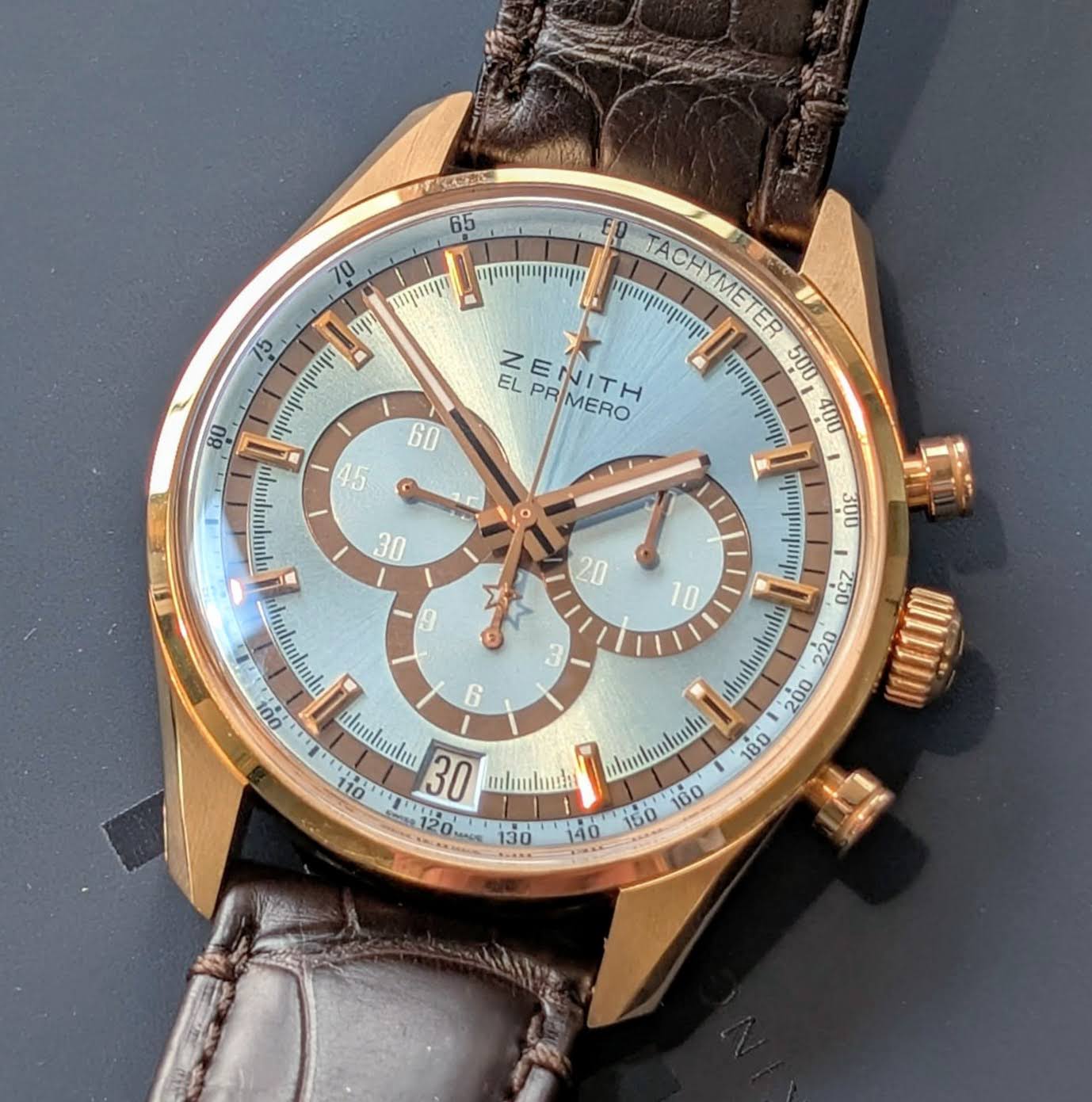 ZENITH El Primero Chronograph 18K Rose Gold Watch 42mm Limited Edition Wristwatch Ref. 18.2045.400 - Image 9