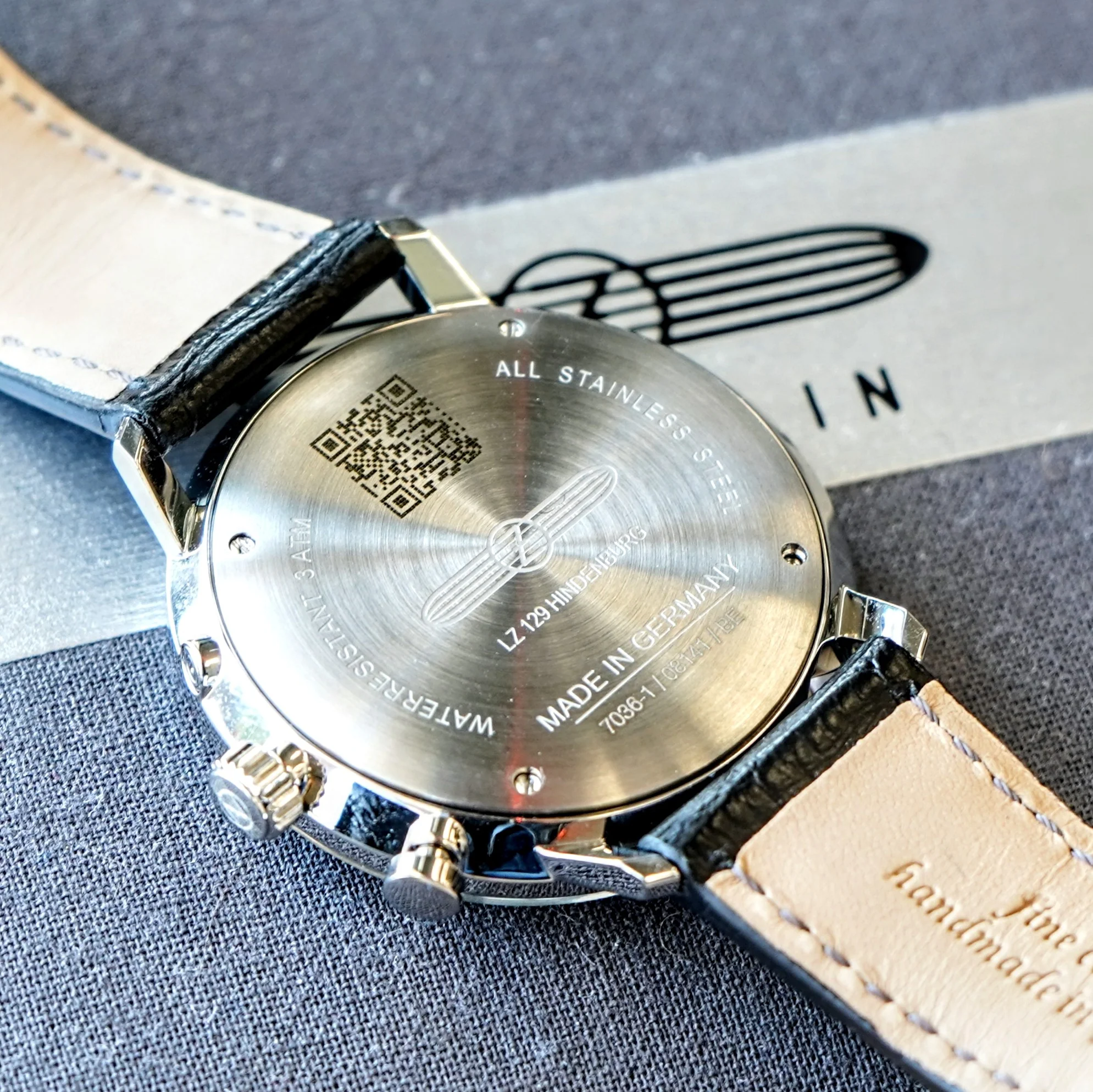 ZEPPELIN Hindenburg LZ129 Moon Phase Model 7036-1 40mm Germany Watch - In box! - Image 10