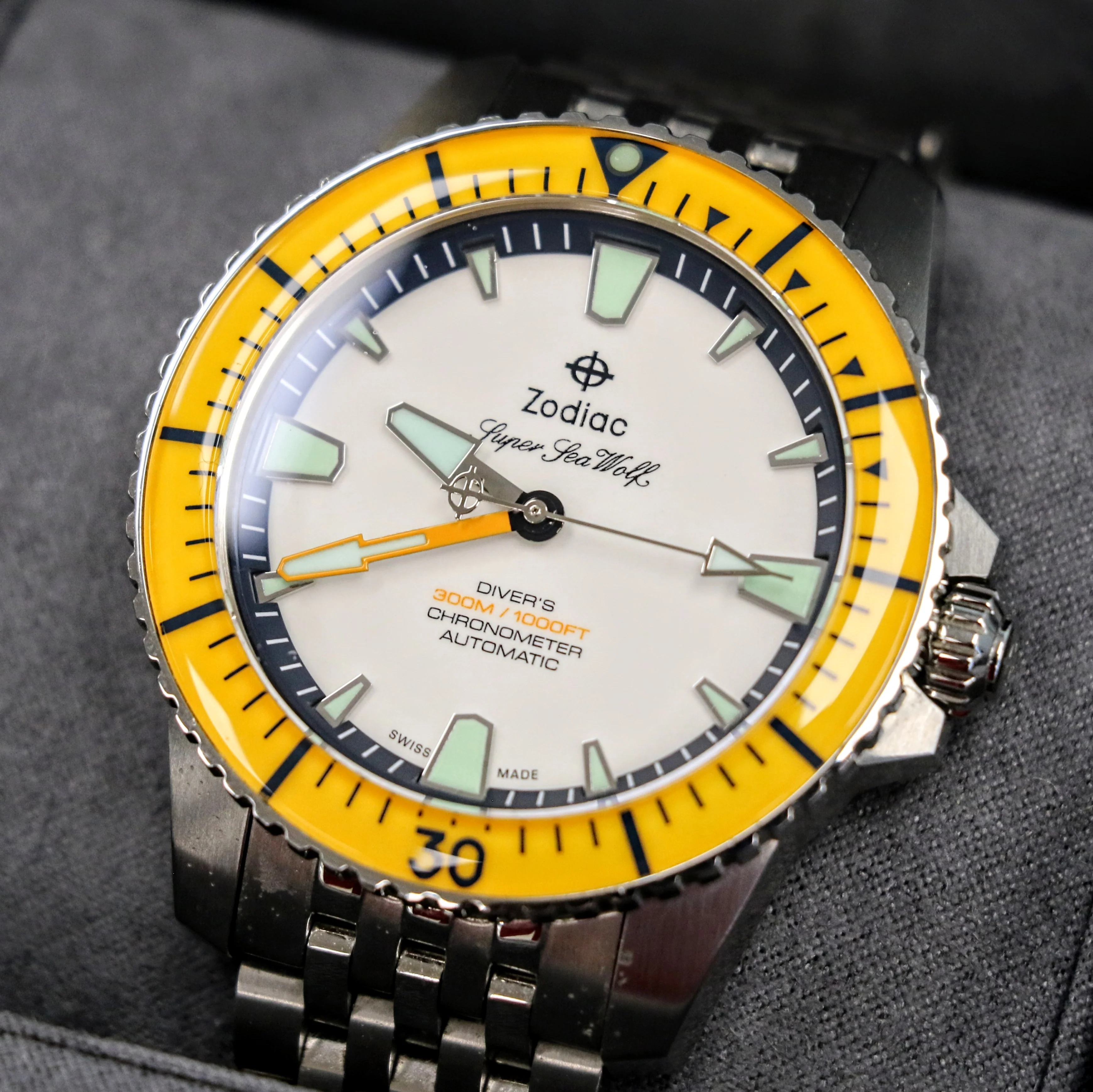 ZODIAC Super Sea Wolf PRO-DIVER Chronometer Automatic Wristwatch Ref. ZO3555 - BOX & Papers! - Image 8