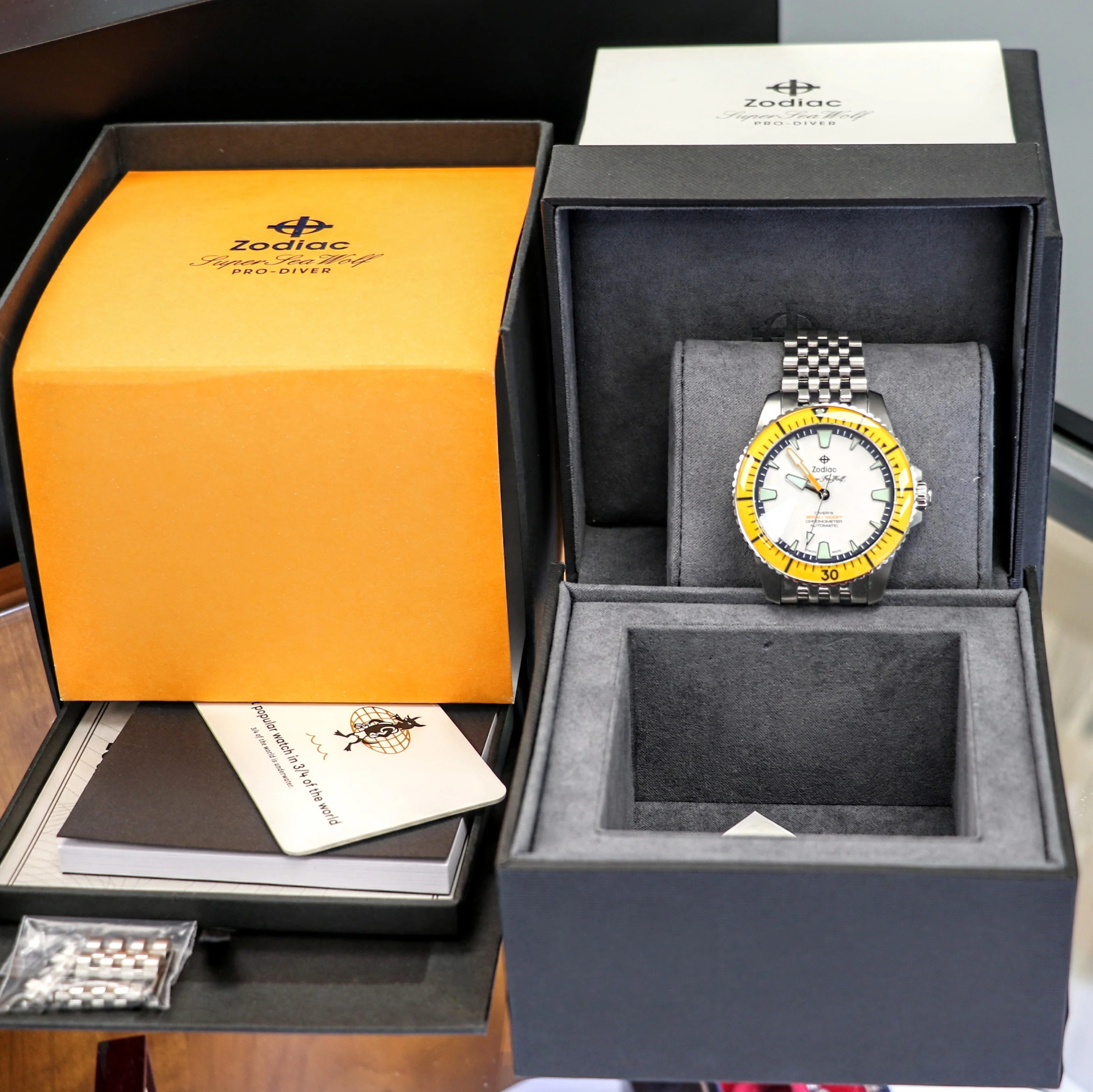 ZODIAC Super Sea Wolf PRO-DIVER Chronometer Automatic Wristwatch Ref. ZO3555 - BOX & Papers! - Image 9